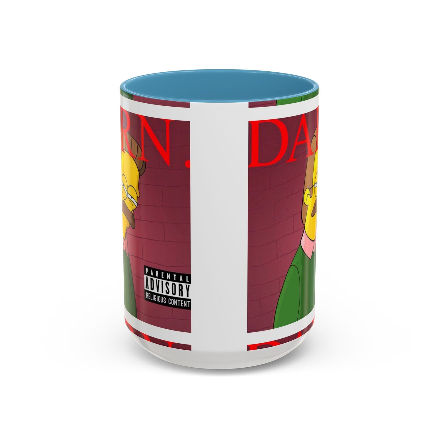Kendrick Lamar x Simpsons "DARN" Ned Flanders Mashup Mug – Funny Hip Hop Accent Coffee Cup – 11oz & 15oz