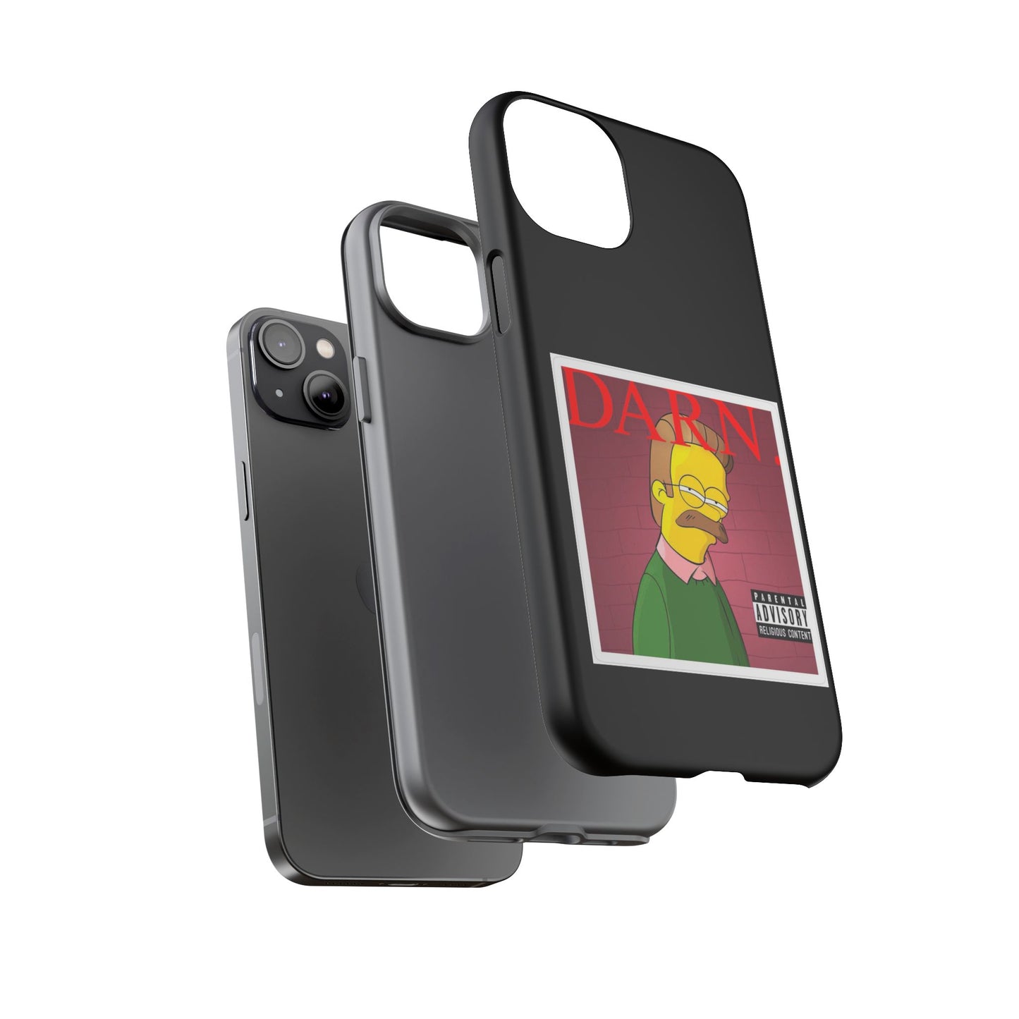 Kendrick Lamar X Simpsons "DARN" Ned Flanders Tough Phone Case – Funny Rap Mashup Cover for iPhone, Samsung, & More