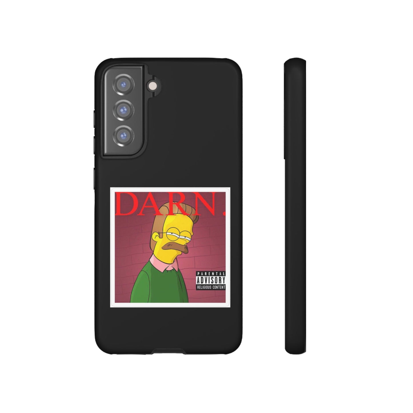 Kendrick Lamar X Simpsons "DARN" Ned Flanders Tough Phone Case – Funny Rap Mashup Cover for iPhone, Samsung, & More