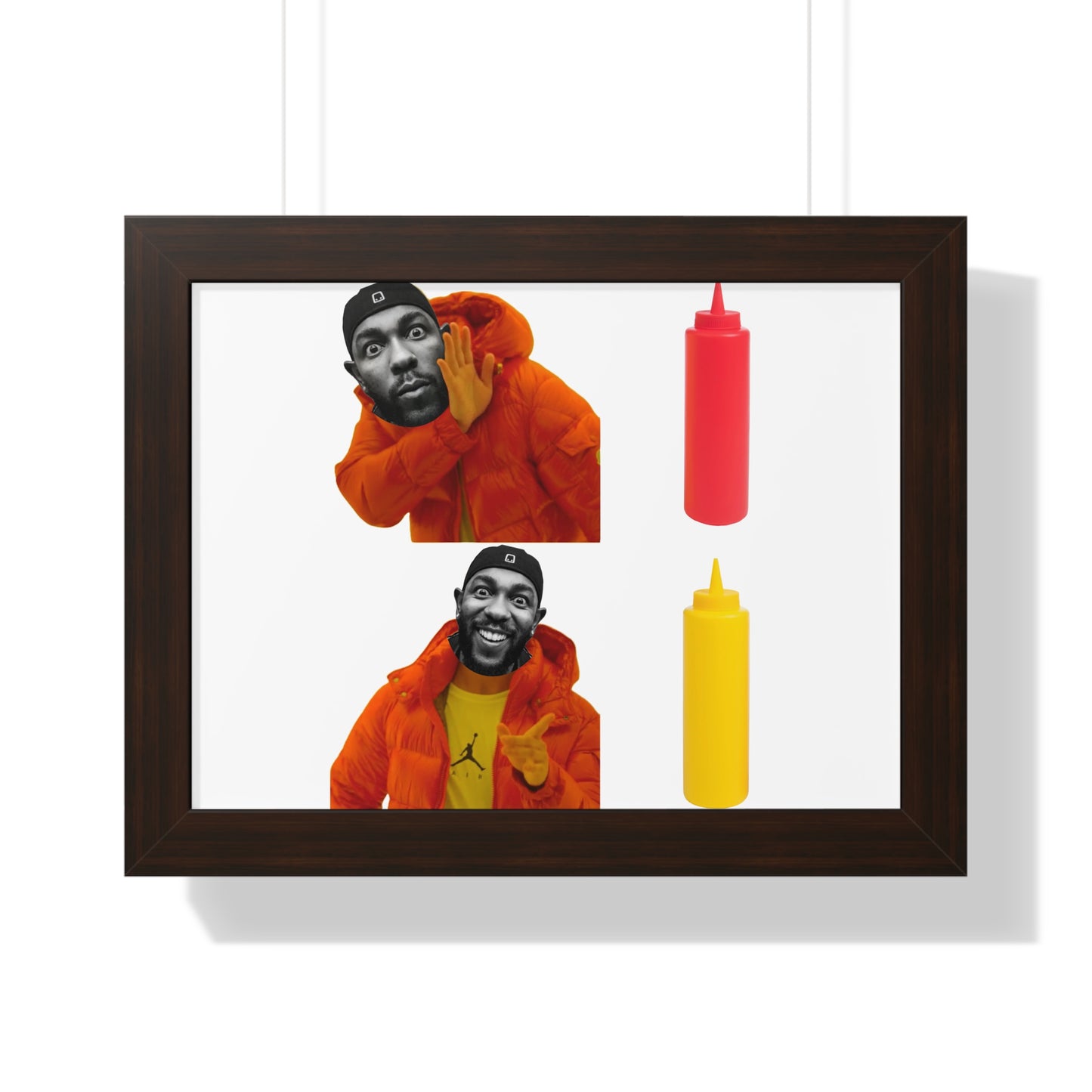 Kendrick Lamar MUSTARD Drake Meme - Framed Poster