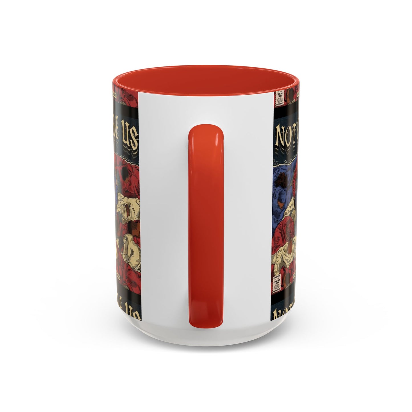 Kendrick Lamar "Not Like Us" Comic Mug – Hip-Hop Coffee Cup, Rap Art Gift, Color Accent Ceramic