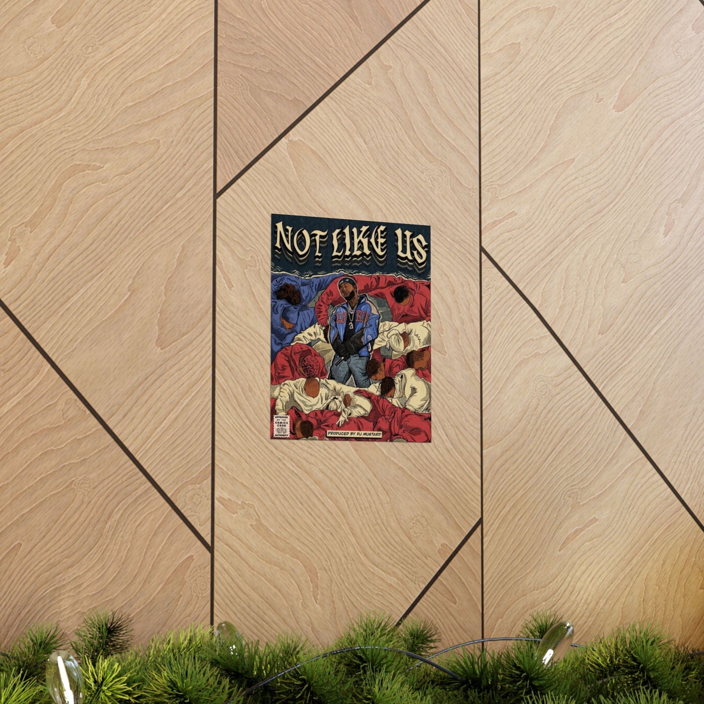 Kendrick Lamar "Not Like Us" Comic Book Cover - Matte Poster – Hip Hop Wall Art, Music Legend Print, Matte Finish Poster for Home & Office Decor