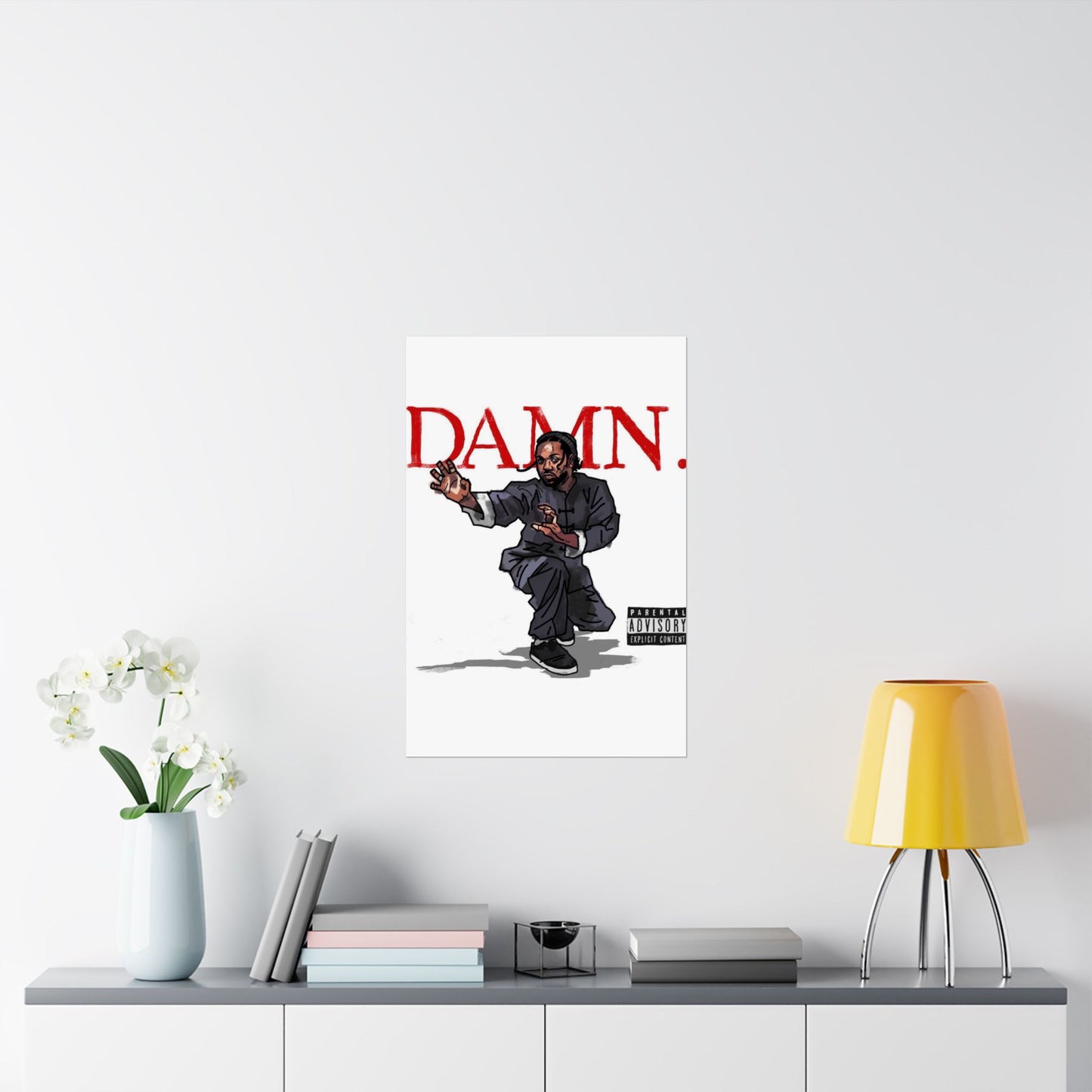 Kendrick Lamar "Kung Fu Kenny" DAMN Album - Matte Poster - Art Print – Hip Hop Matte Wall Decor – Rap Music Fan Gift