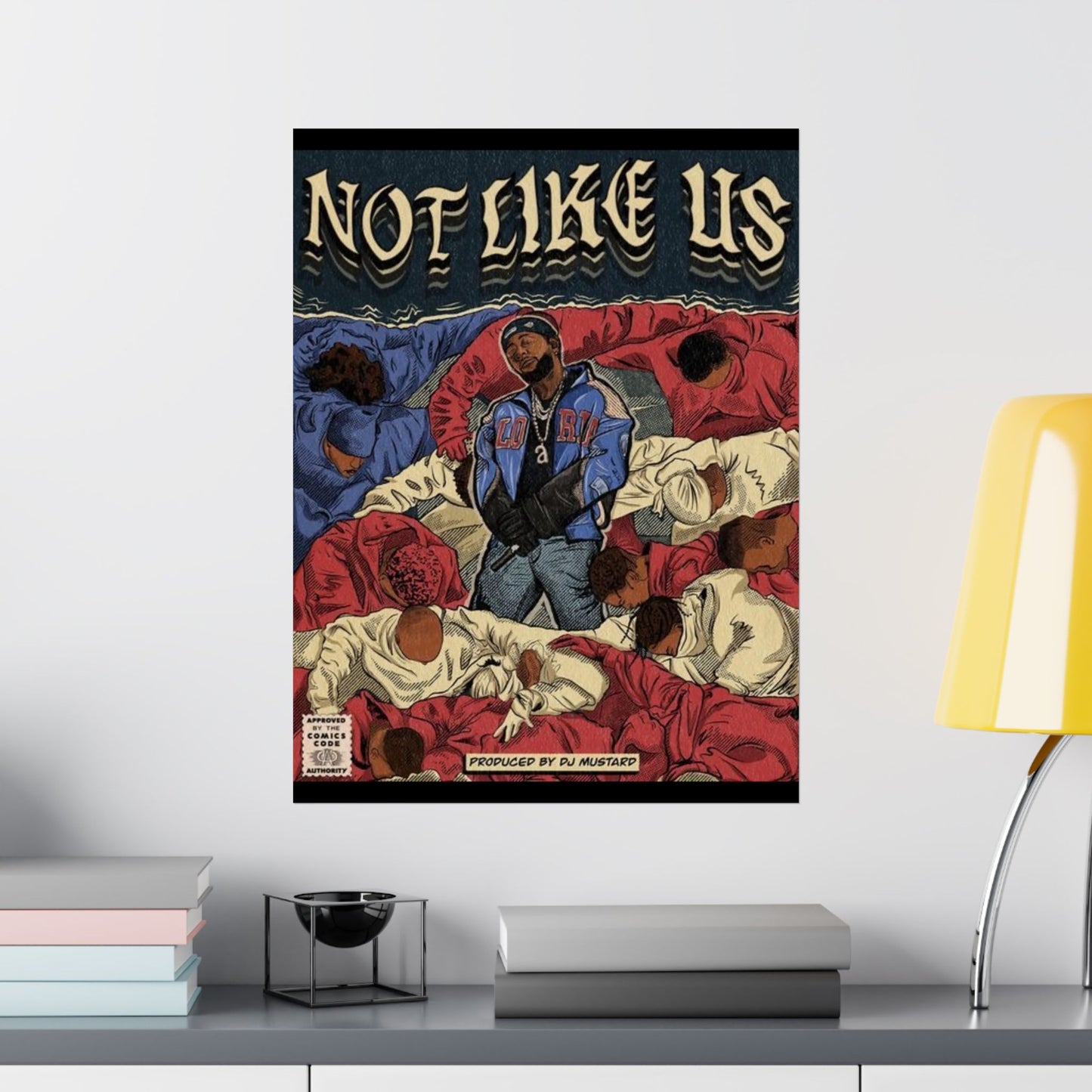 Kendrick Lamar "Not Like Us" Comic Book Cover - Matte Poster – Hip Hop Wall Art, Music Legend Print, Matte Finish Poster for Home & Office Decor