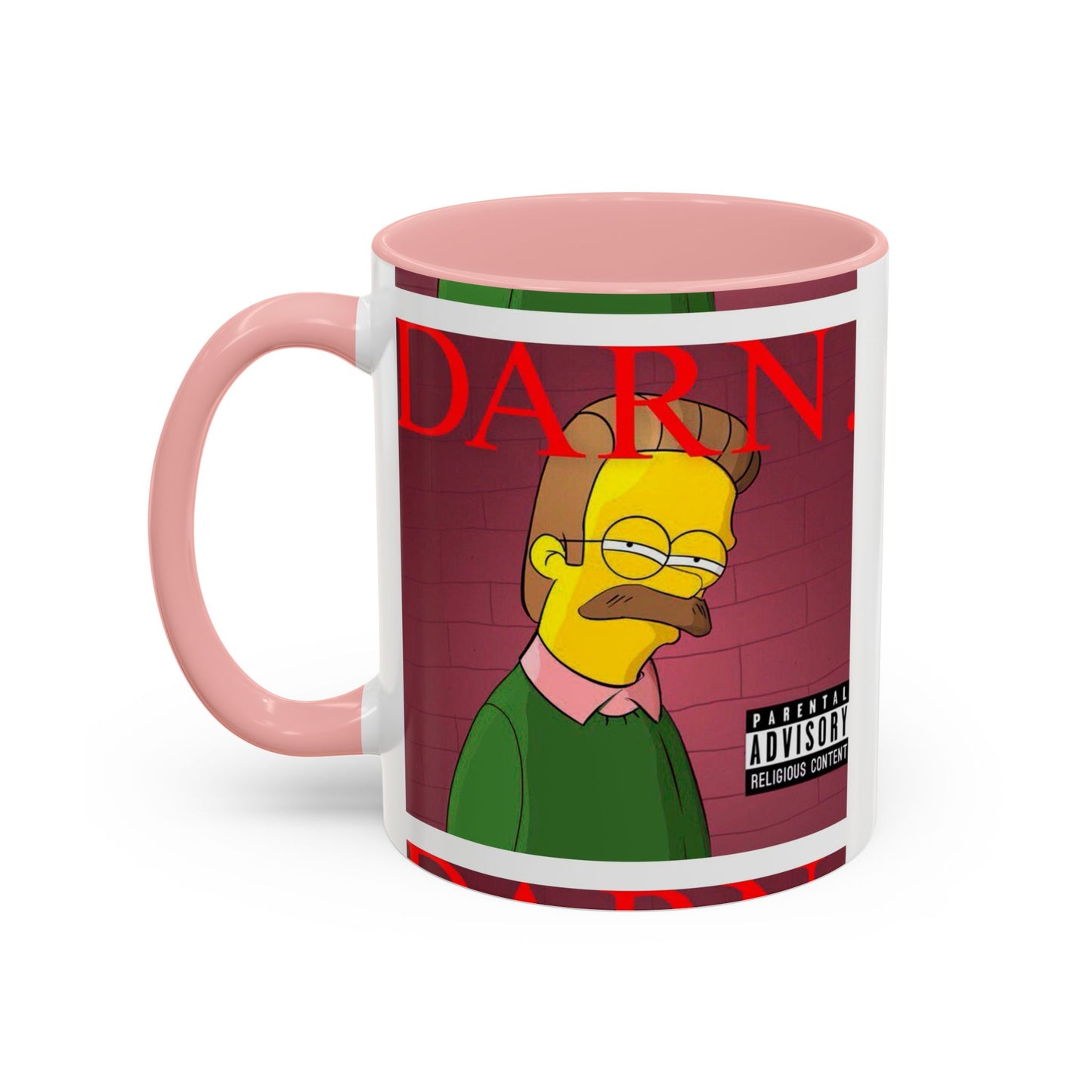 Kendrick Lamar x Simpsons "DARN" Ned Flanders Mashup Mug – Funny Hip Hop Accent Coffee Cup – 11oz & 15oz