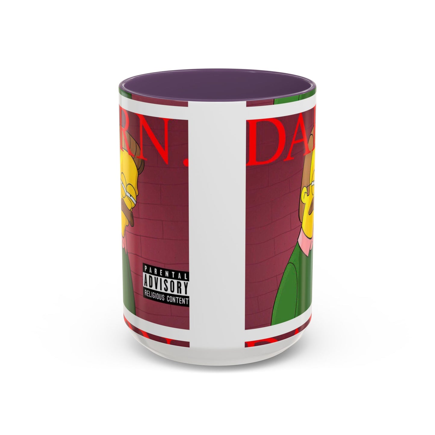 Kendrick Lamar x Simpsons "DARN" Ned Flanders Mashup Mug – Funny Hip Hop Accent Coffee Cup – 11oz & 15oz