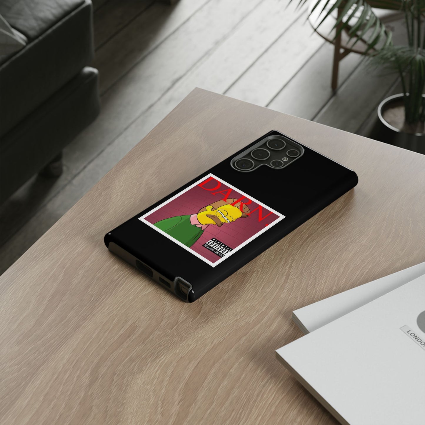 Kendrick Lamar X Simpsons "DARN" Ned Flanders Tough Phone Case – Funny Rap Mashup Cover for iPhone, Samsung, & More