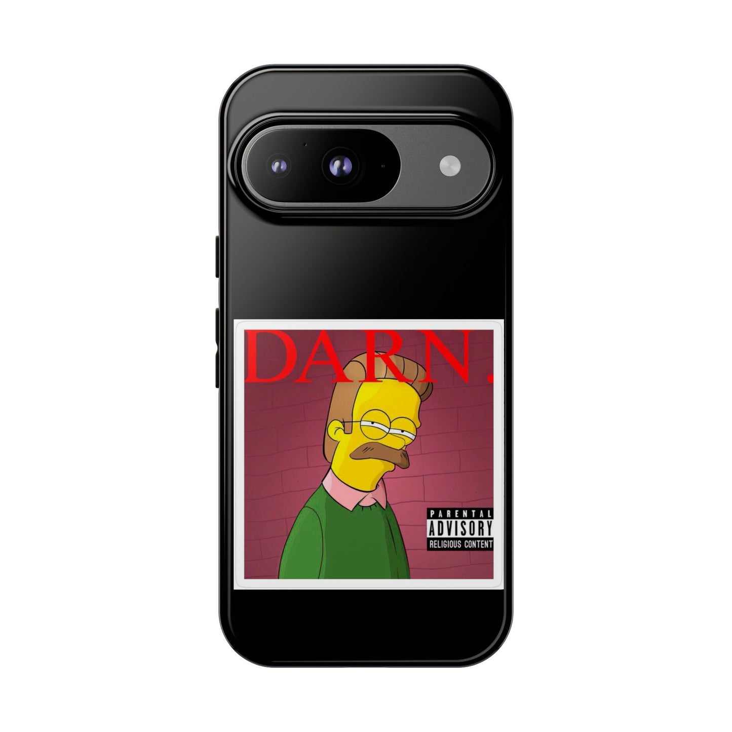 Kendrick Lamar X Simpsons "DARN" Ned Flanders Tough Phone Case – Funny Rap Mashup Cover for iPhone, Samsung, & More