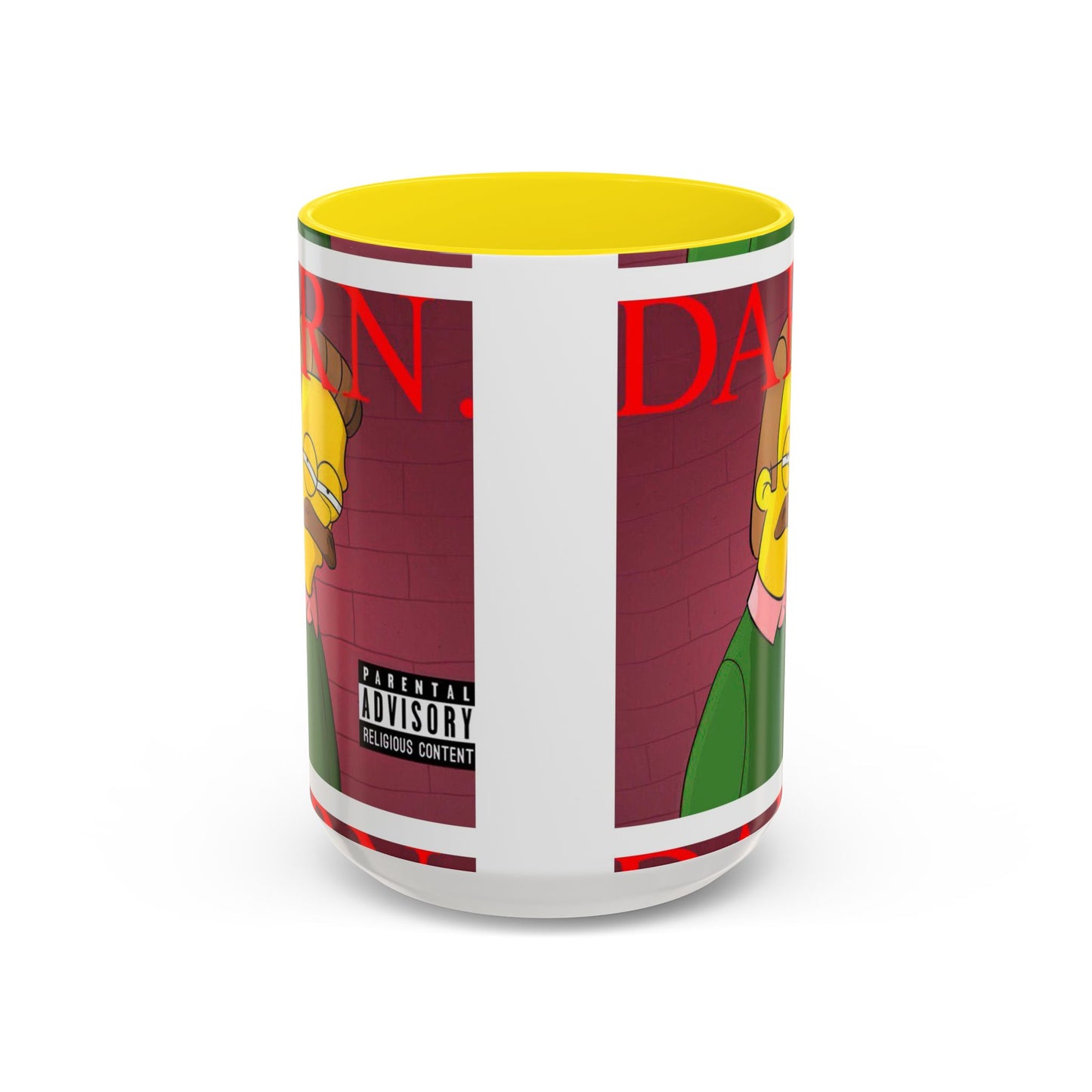 Kendrick Lamar x Simpsons "DARN" Ned Flanders Mashup Mug – Funny Hip Hop Accent Coffee Cup – 11oz & 15oz