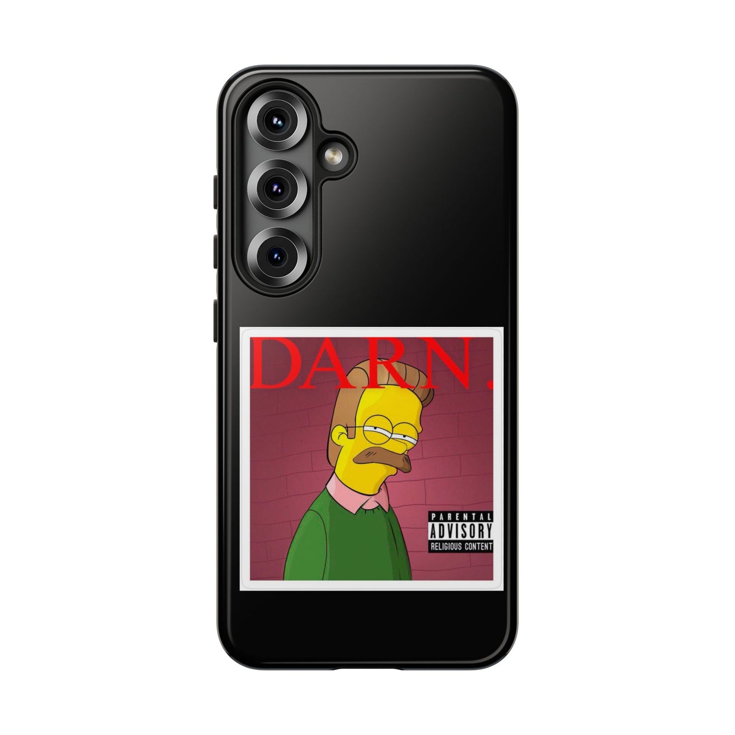 Kendrick Lamar X Simpsons "DARN" Ned Flanders Tough Phone Case – Funny Rap Mashup Cover for iPhone, Samsung, & More