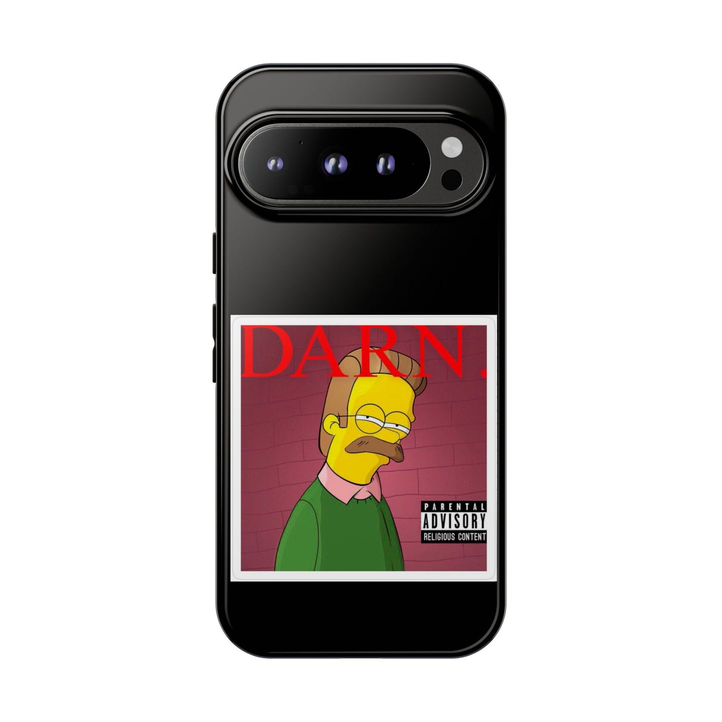 Kendrick Lamar X Simpsons "DARN" Ned Flanders Tough Phone Case – Funny Rap Mashup Cover for iPhone, Samsung, & More