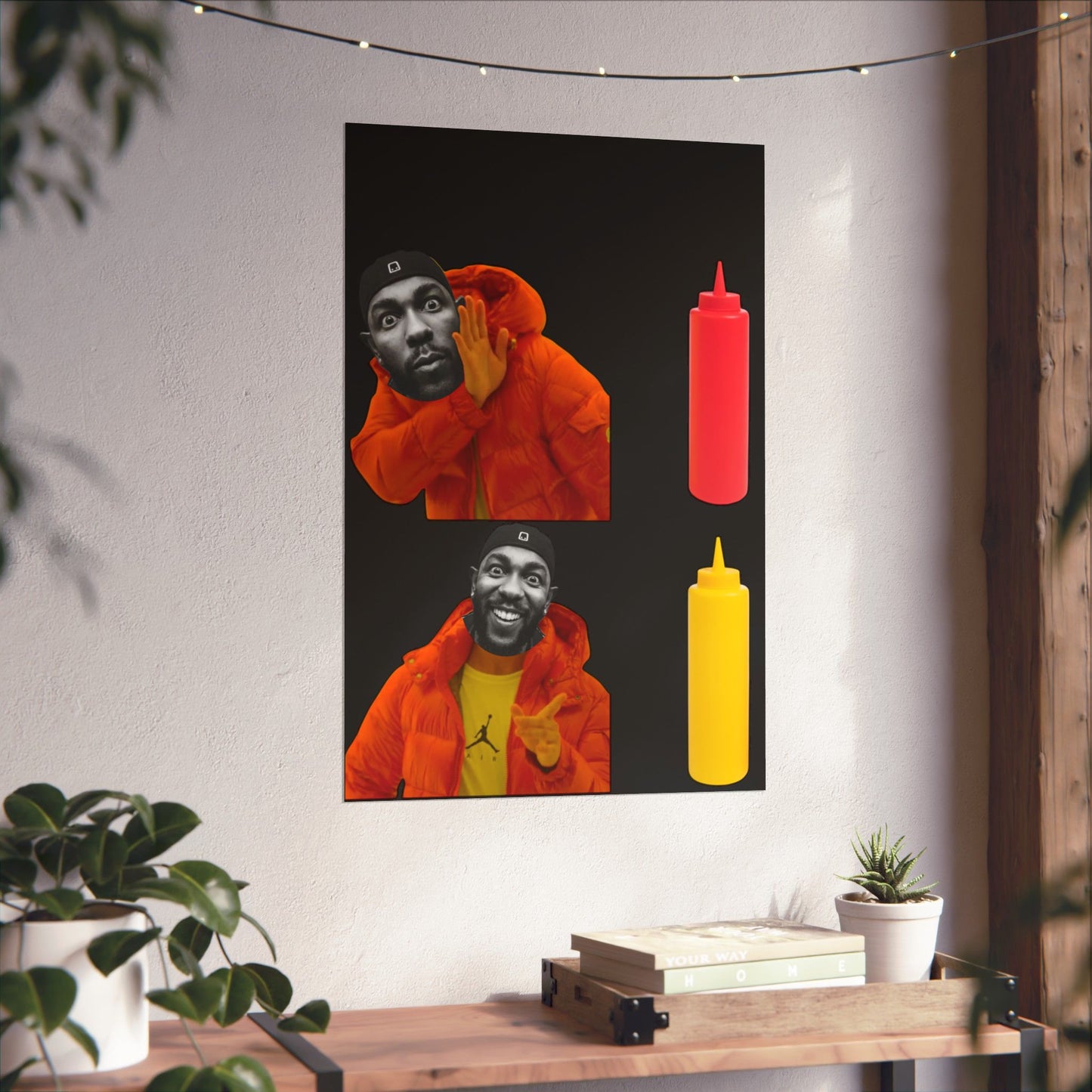 Kendrick Lamar MUSTARD Drake Meme - Matte Posters, Vibrant