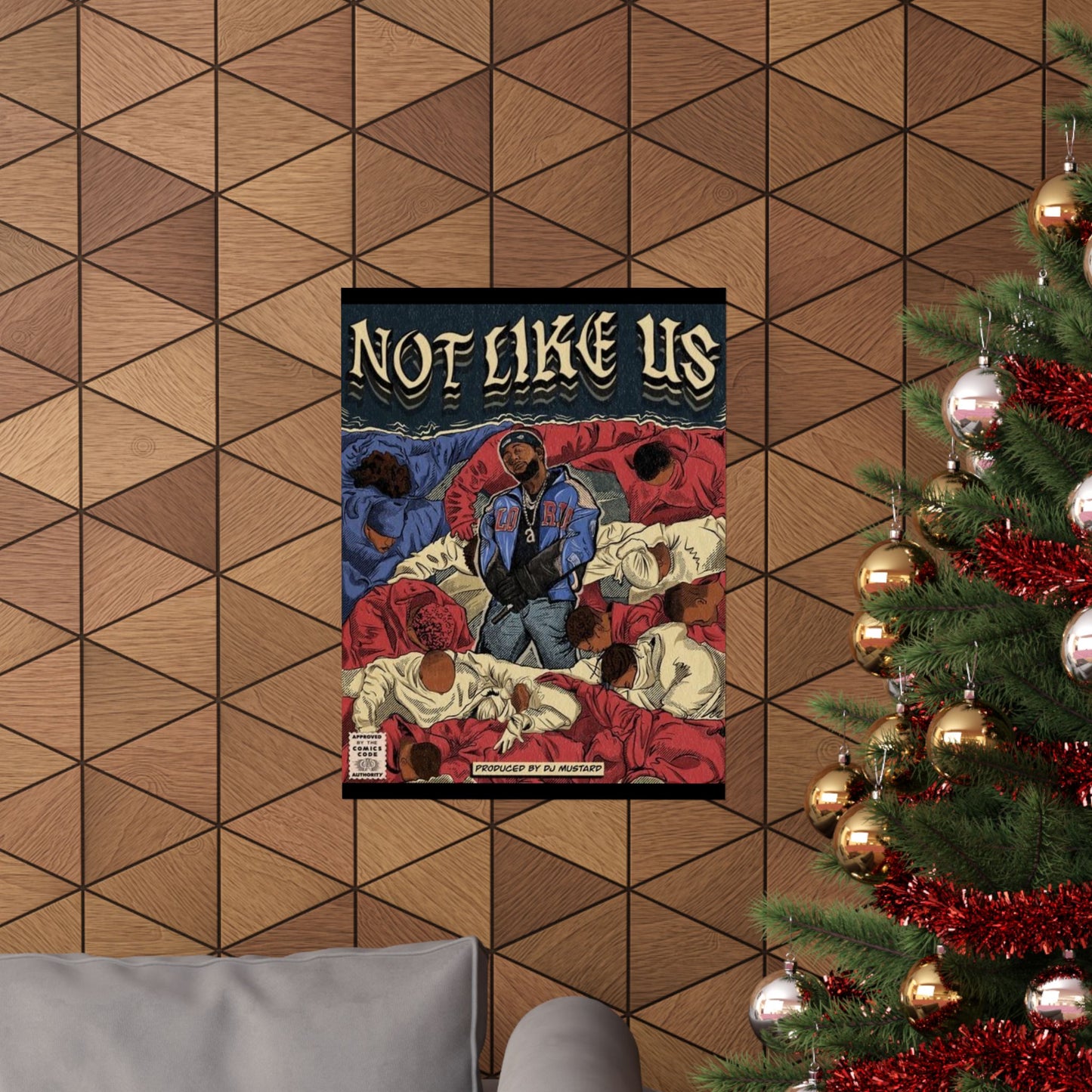 Kendrick Lamar "Not Like Us" Comic Book Cover - Matte Poster – Hip Hop Wall Art, Music Legend Print, Matte Finish Poster for Home & Office Decor