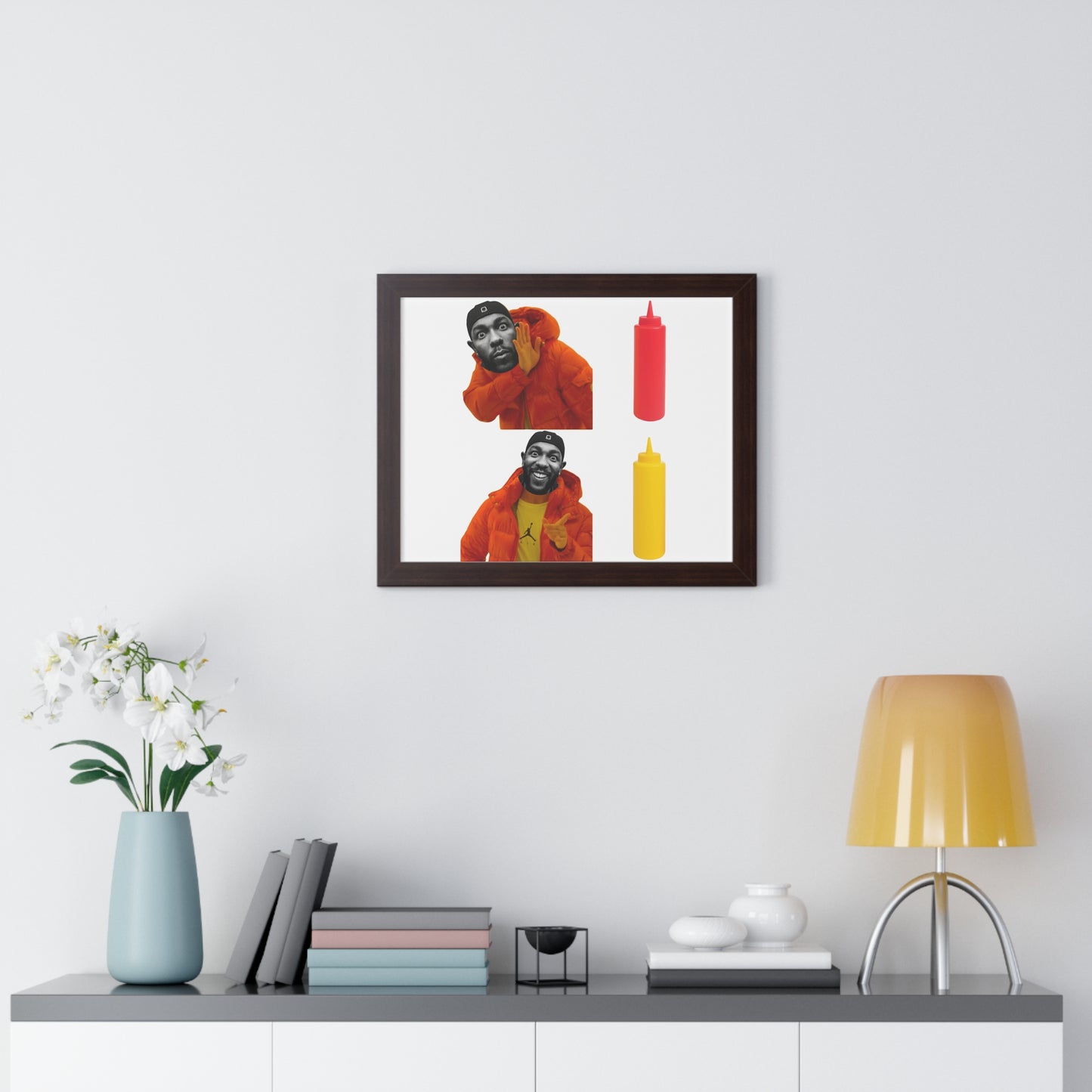 Kendrick Lamar MUSTARD Drake Meme - Framed Poster