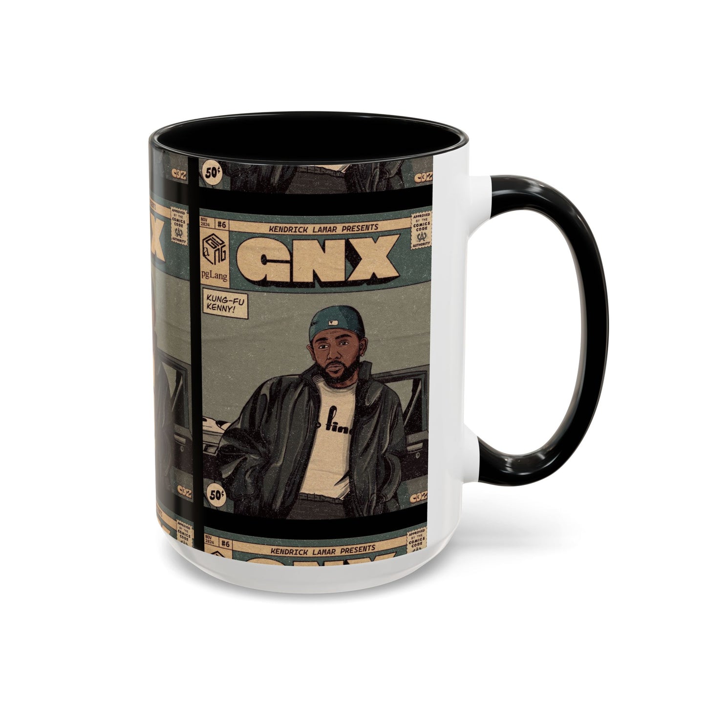 Kendrick Lamar "GNX" Comic Cover Mug – Hip-Hop Art Coffee Cup, Gift for Music Fans