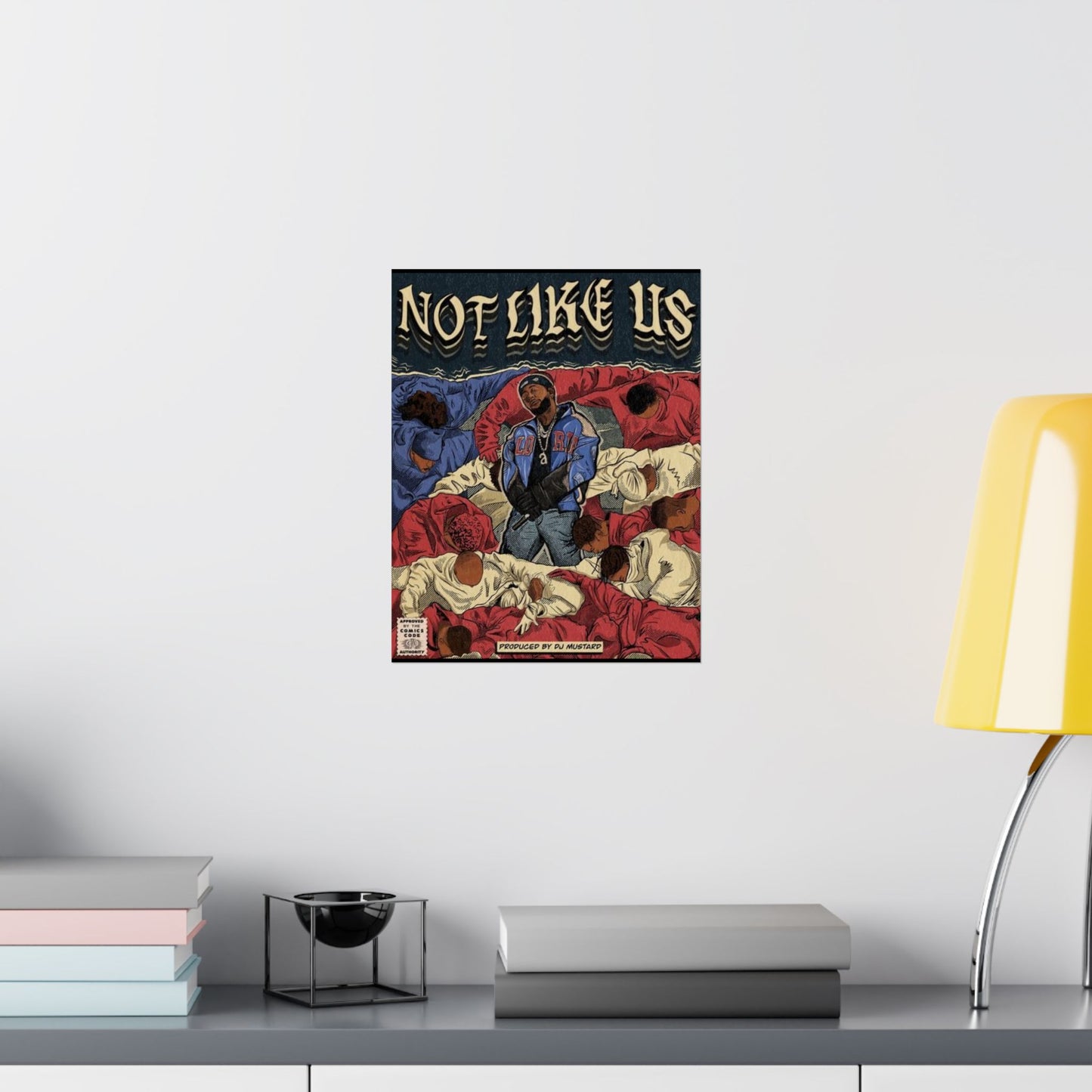 Kendrick Lamar "Not Like Us" Comic Book Cover - Matte Poster – Hip Hop Wall Art, Music Legend Print, Matte Finish Poster for Home & Office Decor