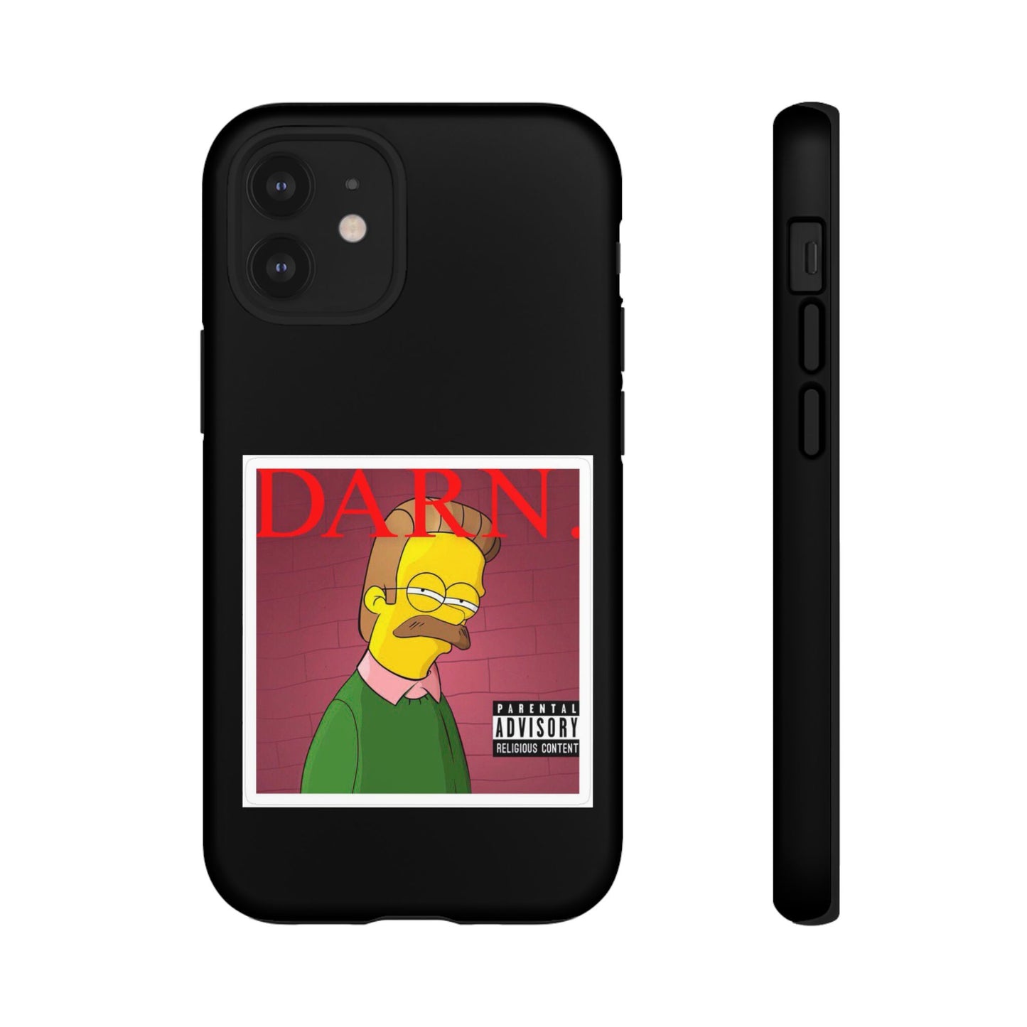 Kendrick Lamar X Simpsons "DARN" Ned Flanders Tough Phone Case – Funny Rap Mashup Cover for iPhone, Samsung, & More