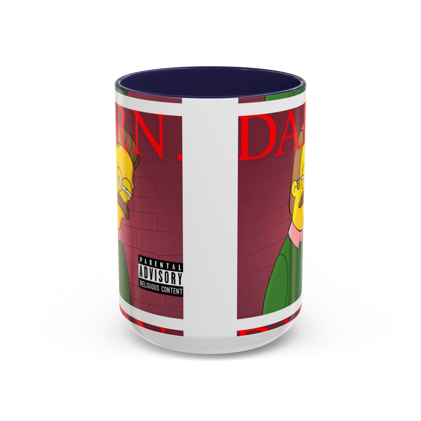 Kendrick Lamar x Simpsons "DARN" Ned Flanders Mashup Mug – Funny Hip Hop Accent Coffee Cup – 11oz & 15oz
