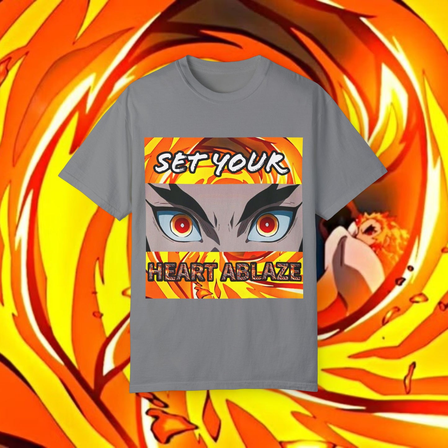 "Set Your Heart Ablaze" Rengoku Demon Slayer T-Shirt