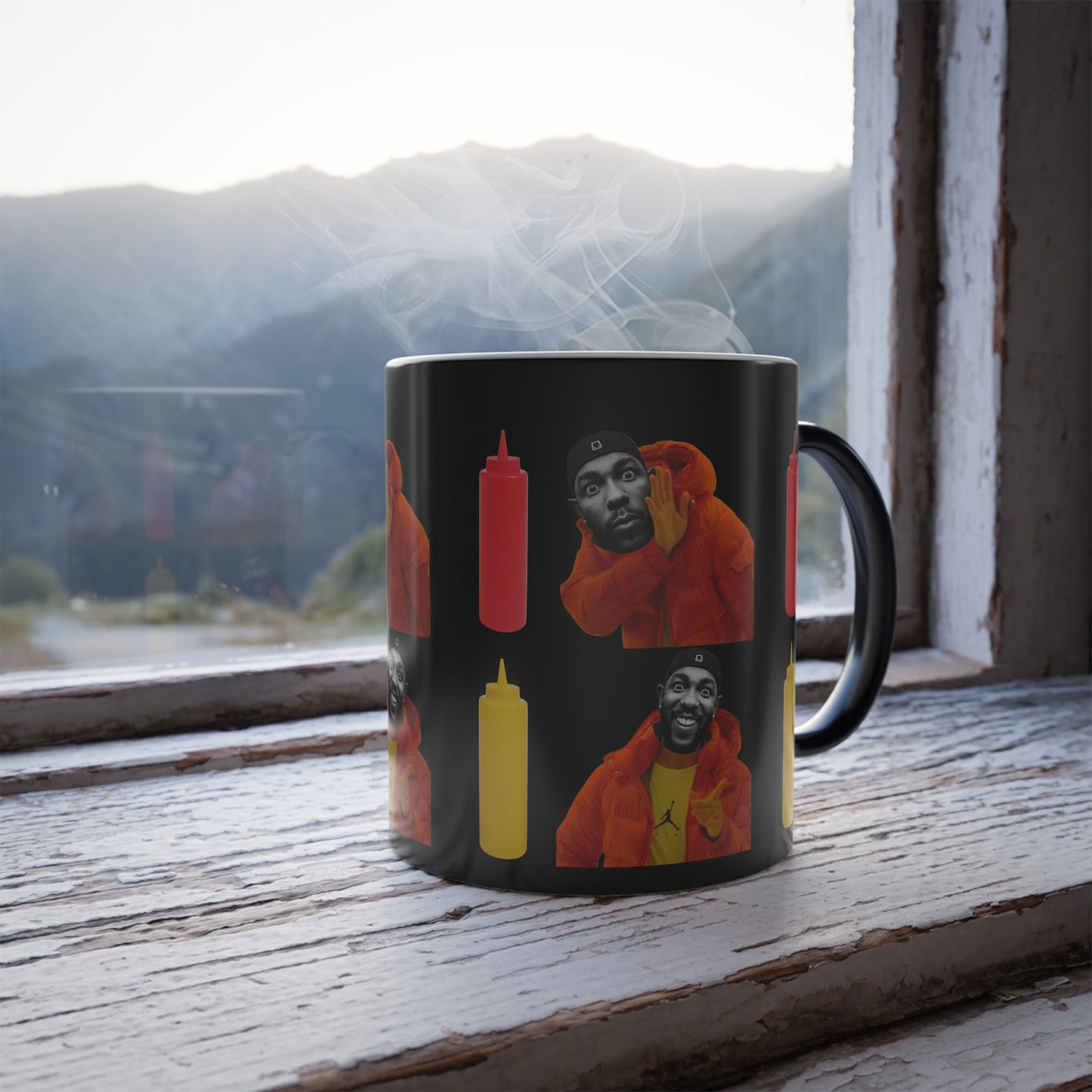 Kendrick Lamar Mustard Drake Meme Mug - Color Morphing 11oz
