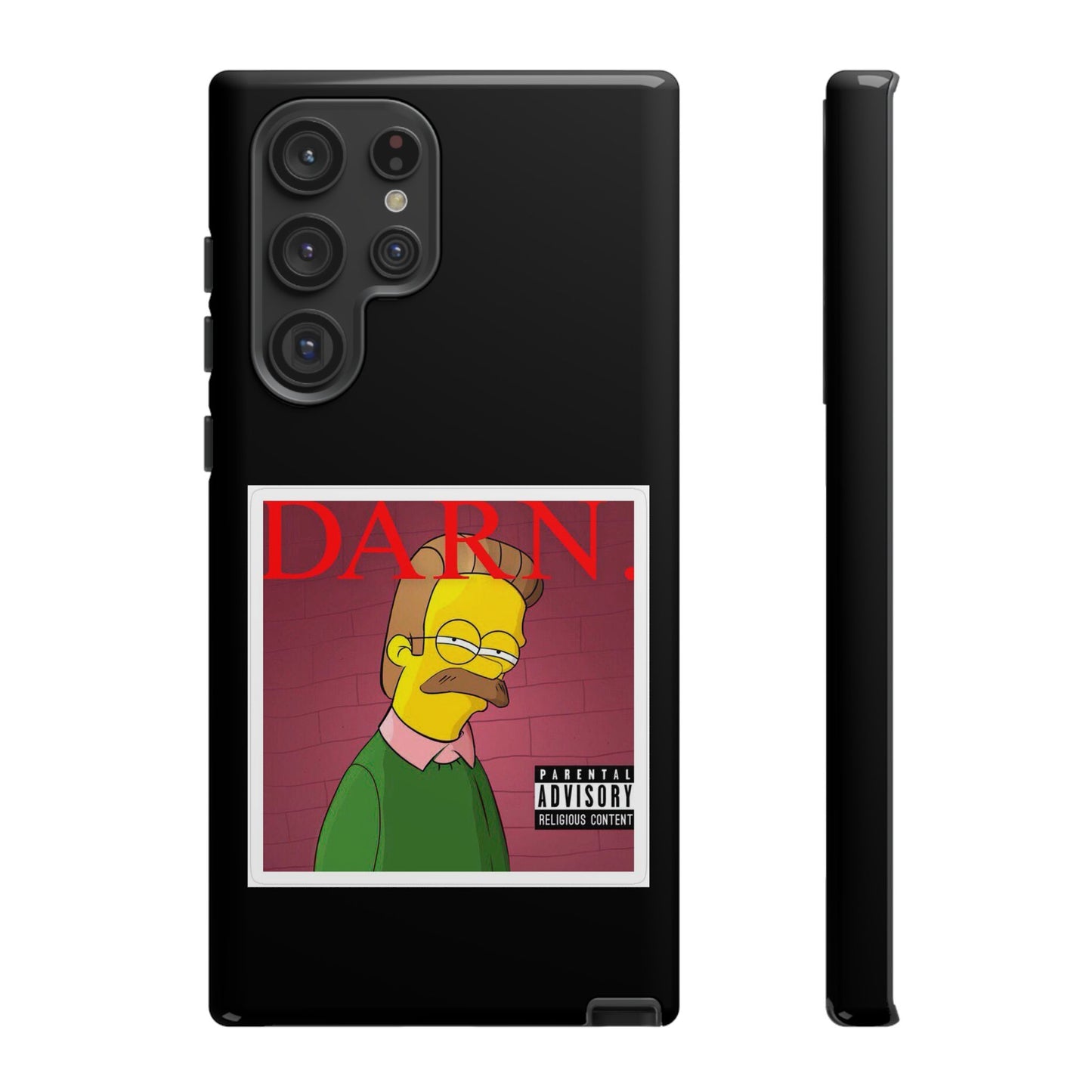 Kendrick Lamar X Simpsons "DARN" Ned Flanders Tough Phone Case – Funny Rap Mashup Cover for iPhone, Samsung, & More