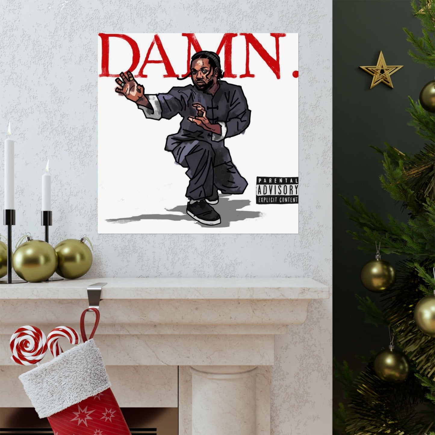 Kendrick Lamar "Kung Fu Kenny" DAMN Album - Matte Poster - Art Print – Hip Hop Matte Wall Decor – Rap Music Fan Gift