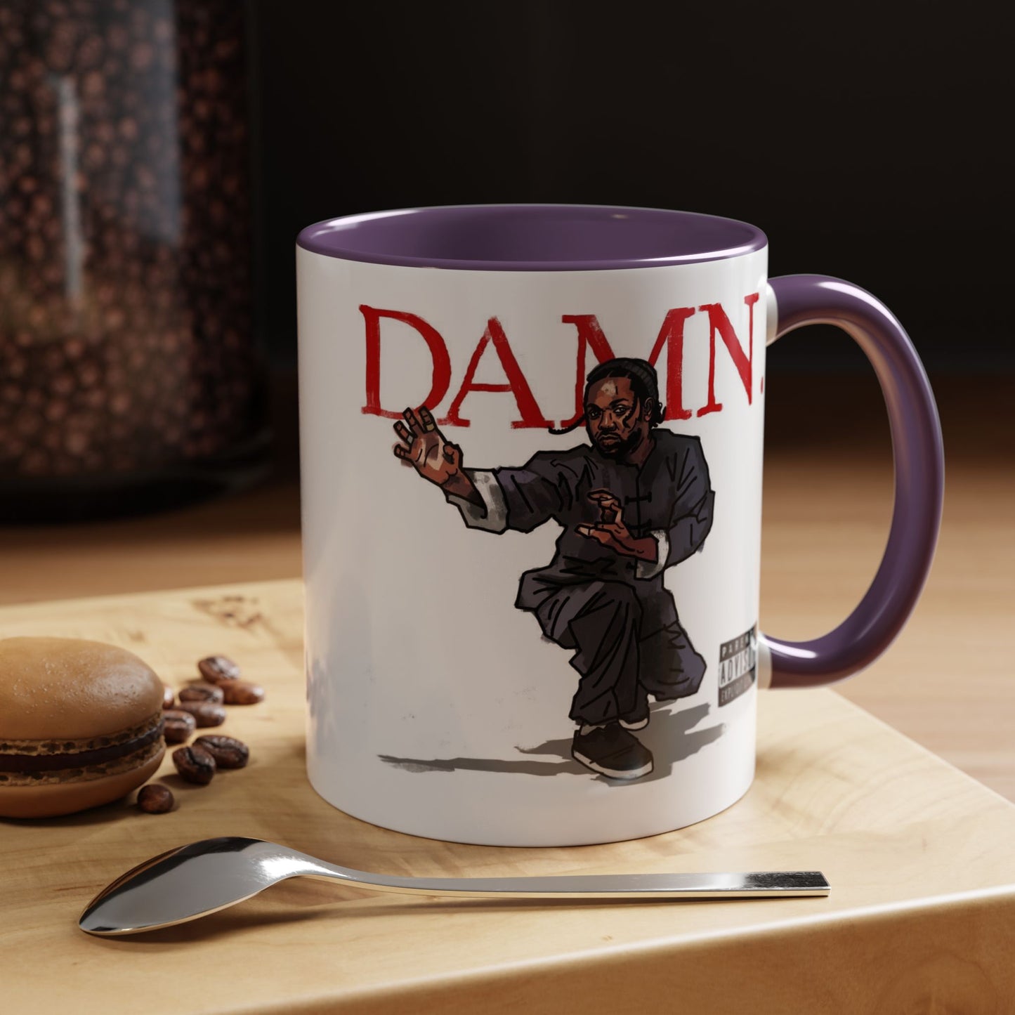 Kendrick Lamar “Kung Fu Kenny” DAMN Mug – Hip-Hop Coffee Cup, Artistic Fan Gift