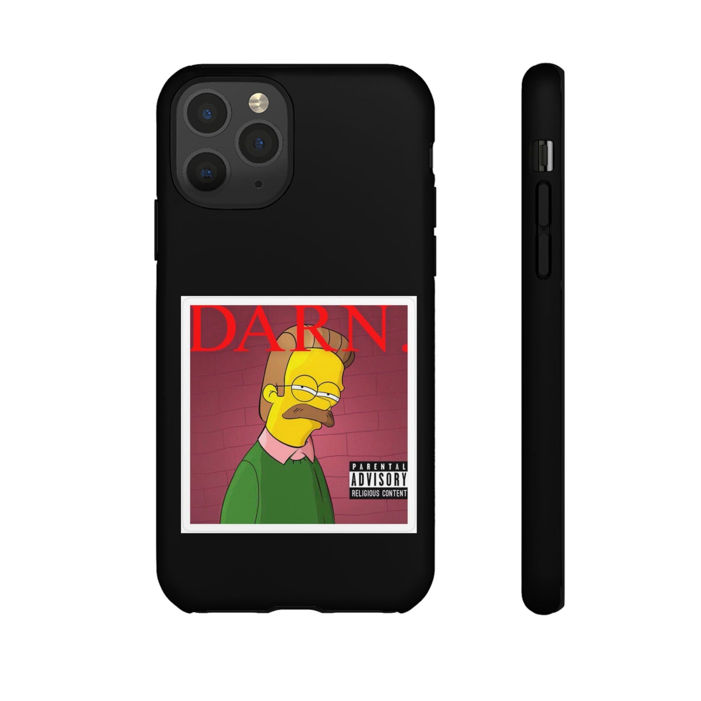 Kendrick Lamar X Simpsons "DARN" Ned Flanders Tough Phone Case – Funny Rap Mashup Cover for iPhone, Samsung, & More