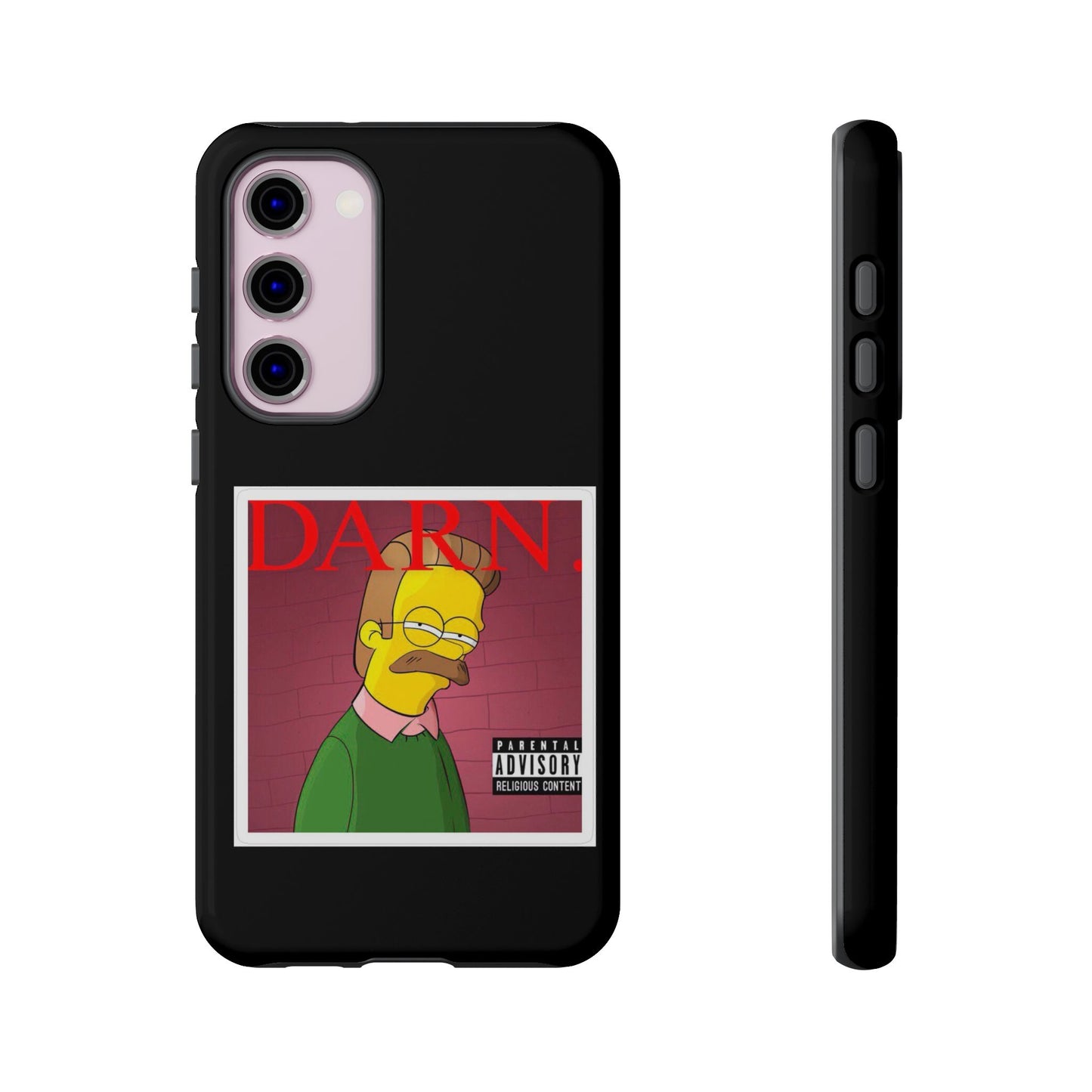 Kendrick Lamar X Simpsons "DARN" Ned Flanders Tough Phone Case – Funny Rap Mashup Cover for iPhone, Samsung, & More