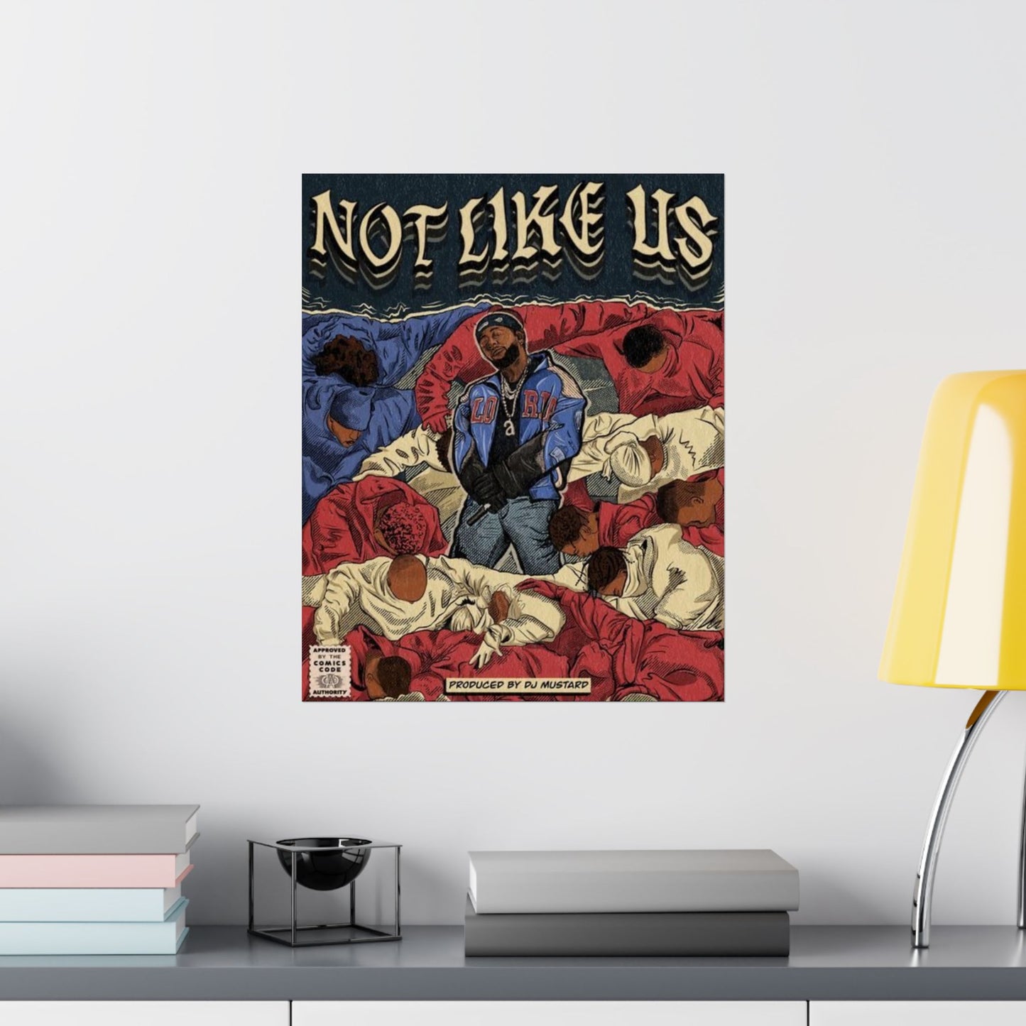Kendrick Lamar "Not Like Us" Comic Book Cover - Matte Poster – Hip Hop Wall Art, Music Legend Print, Matte Finish Poster for Home & Office Decor