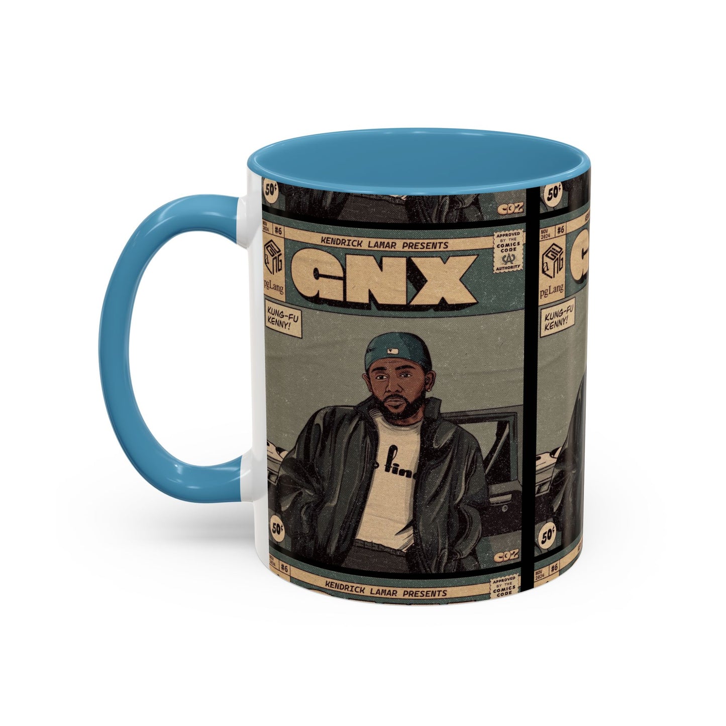 Kendrick Lamar "GNX" Comic Cover Mug – Hip-Hop Art Coffee Cup, Gift for Music Fans