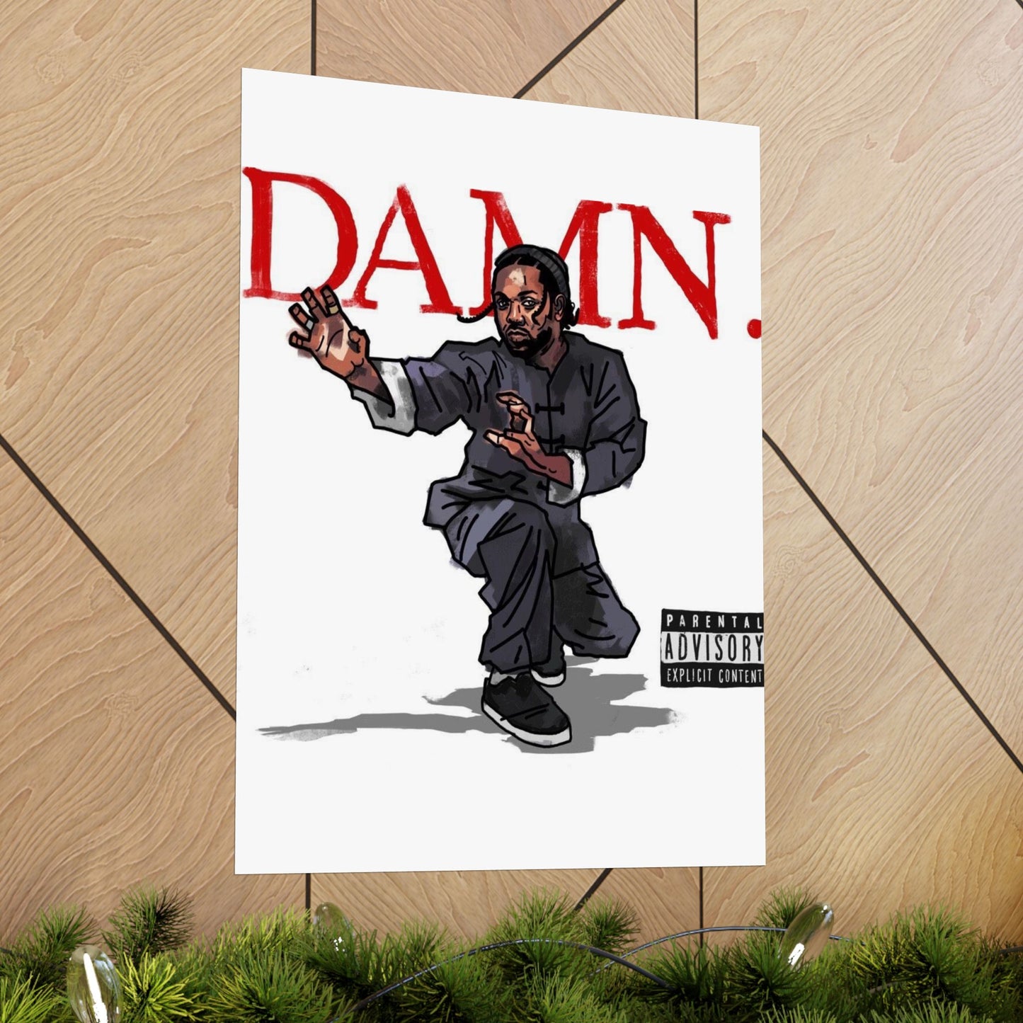 Kendrick Lamar "Kung Fu Kenny" DAMN Album - Matte Poster - Art Print – Hip Hop Matte Wall Decor – Rap Music Fan Gift