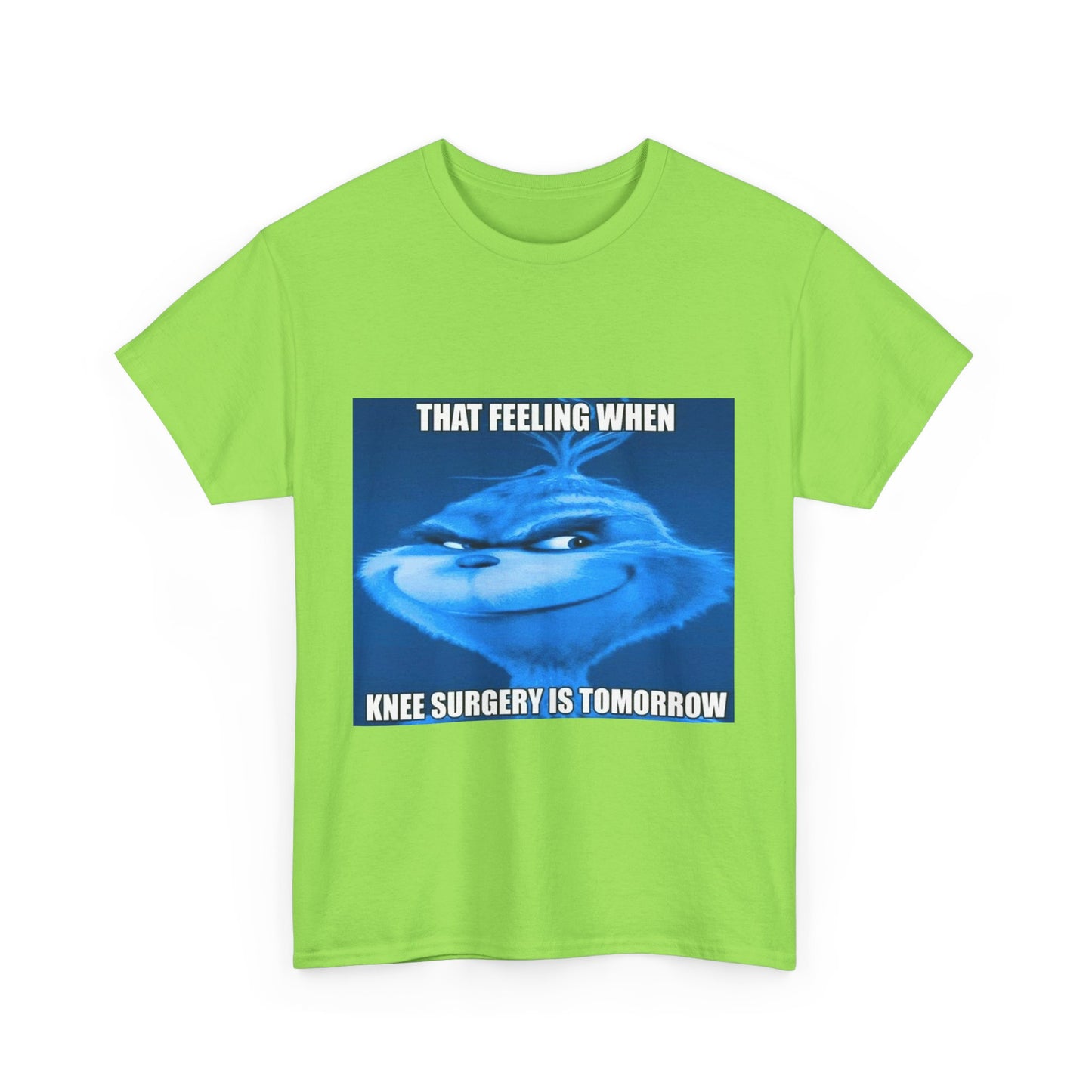 "Knee Surgery" Blue Grinch Meme T-Shirt - WAS $24.99