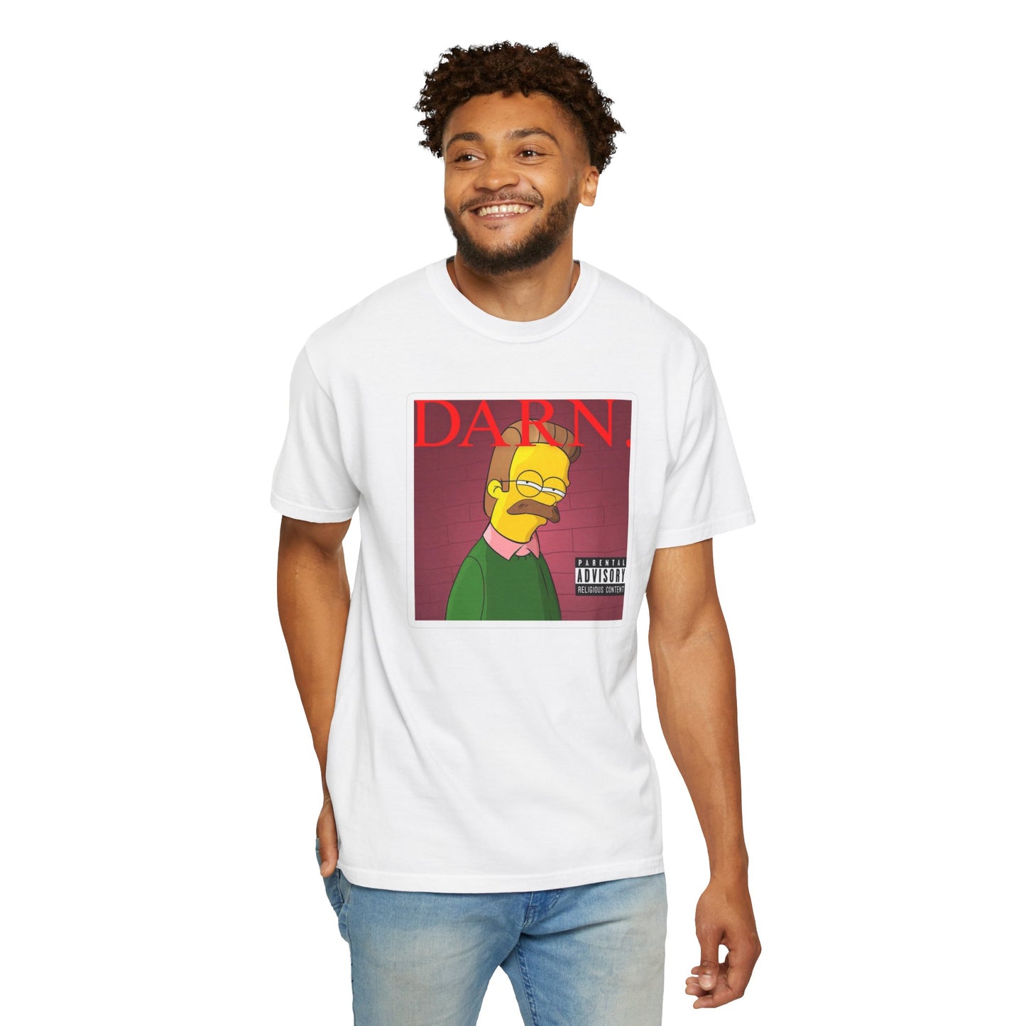 Kendrick Lamar X Simpsons 'Darn' Ned Flanders Mashup - T-shirt, Graphic Tee, Unisex