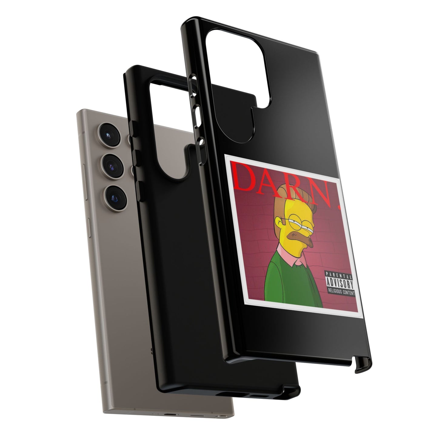 Kendrick Lamar X Simpsons "DARN" Ned Flanders Tough Phone Case – Funny Rap Mashup Cover for iPhone, Samsung, & More