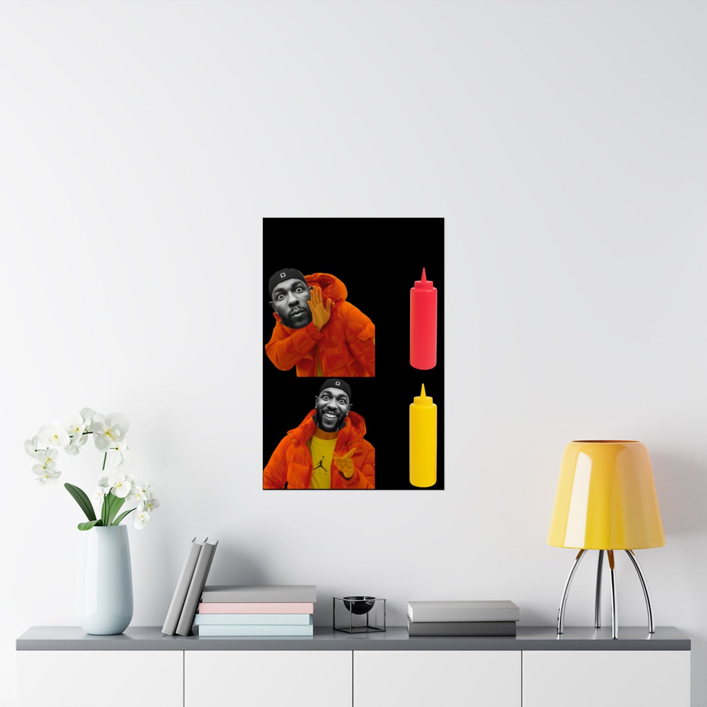 Kendrick Lamar MUSTARD Drake Meme - Matte Posters, Vibrant