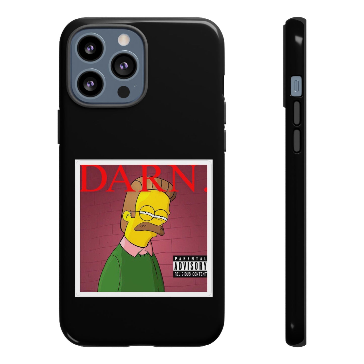 Kendrick Lamar X Simpsons "DARN" Ned Flanders Tough Phone Case – Funny Rap Mashup Cover for iPhone, Samsung, & More