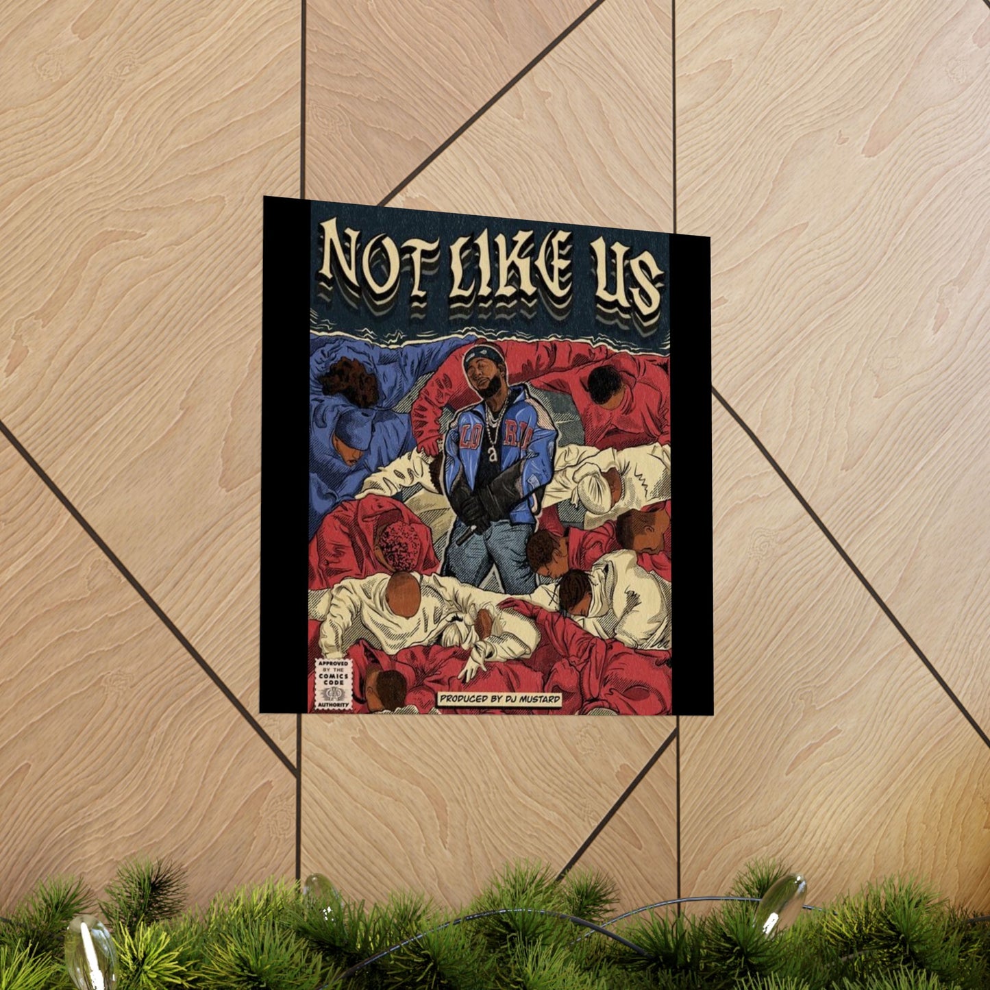 Kendrick Lamar "Not Like Us" Comic Book Cover - Matte Poster – Hip Hop Wall Art, Music Legend Print, Matte Finish Poster for Home & Office Decor