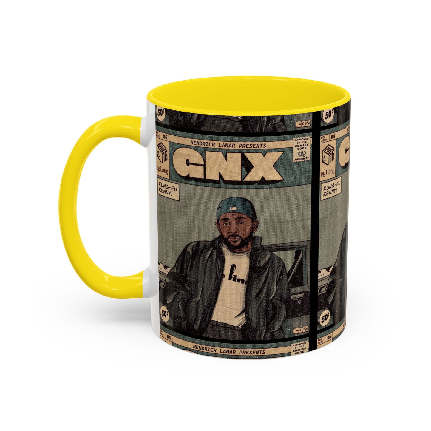 Kendrick Lamar "GNX" Comic Cover Mug – Hip-Hop Art Coffee Cup, Gift for Music Fans