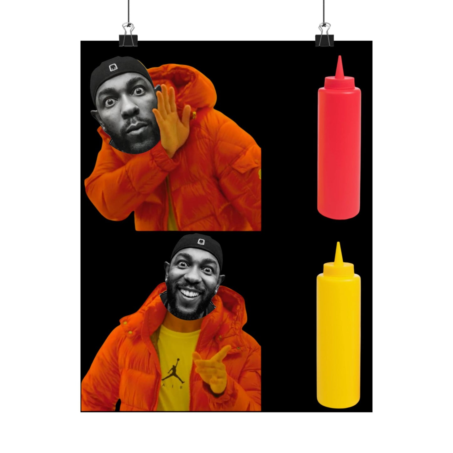 Kendrick Lamar MUSTARD Drake Meme - Matte Posters, Vibrant
