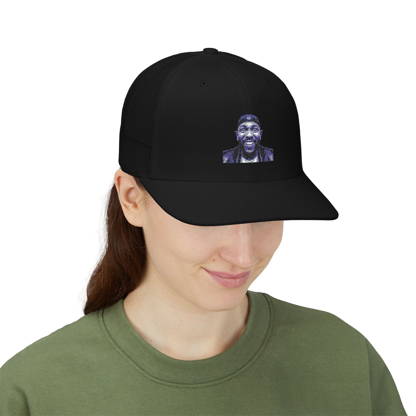 Kendrick Lamar Meme Face Mustard - Embroidered Snapback Cap