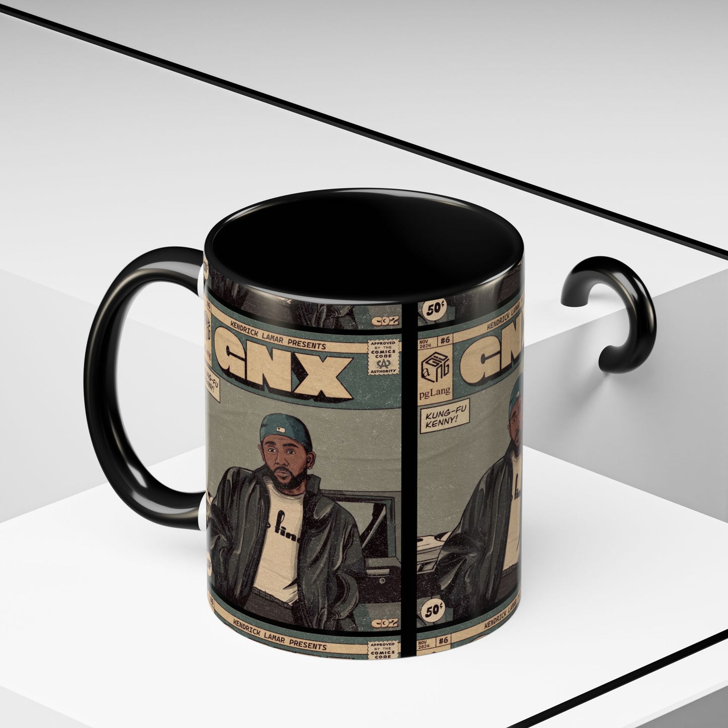 Kendrick Lamar "GNX" Comic Cover Mug – Hip-Hop Art Coffee Cup, Gift for Music Fans