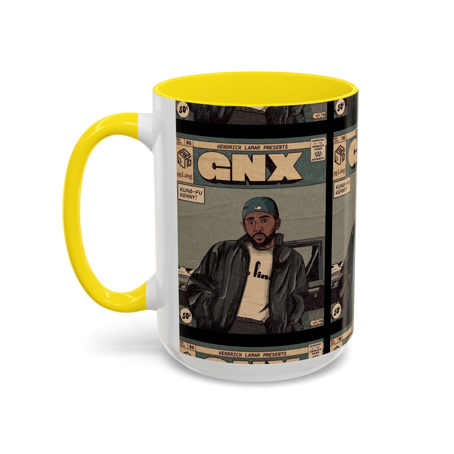 Kendrick Lamar "GNX" Comic Cover Mug – Hip-Hop Art Coffee Cup, Gift for Music Fans