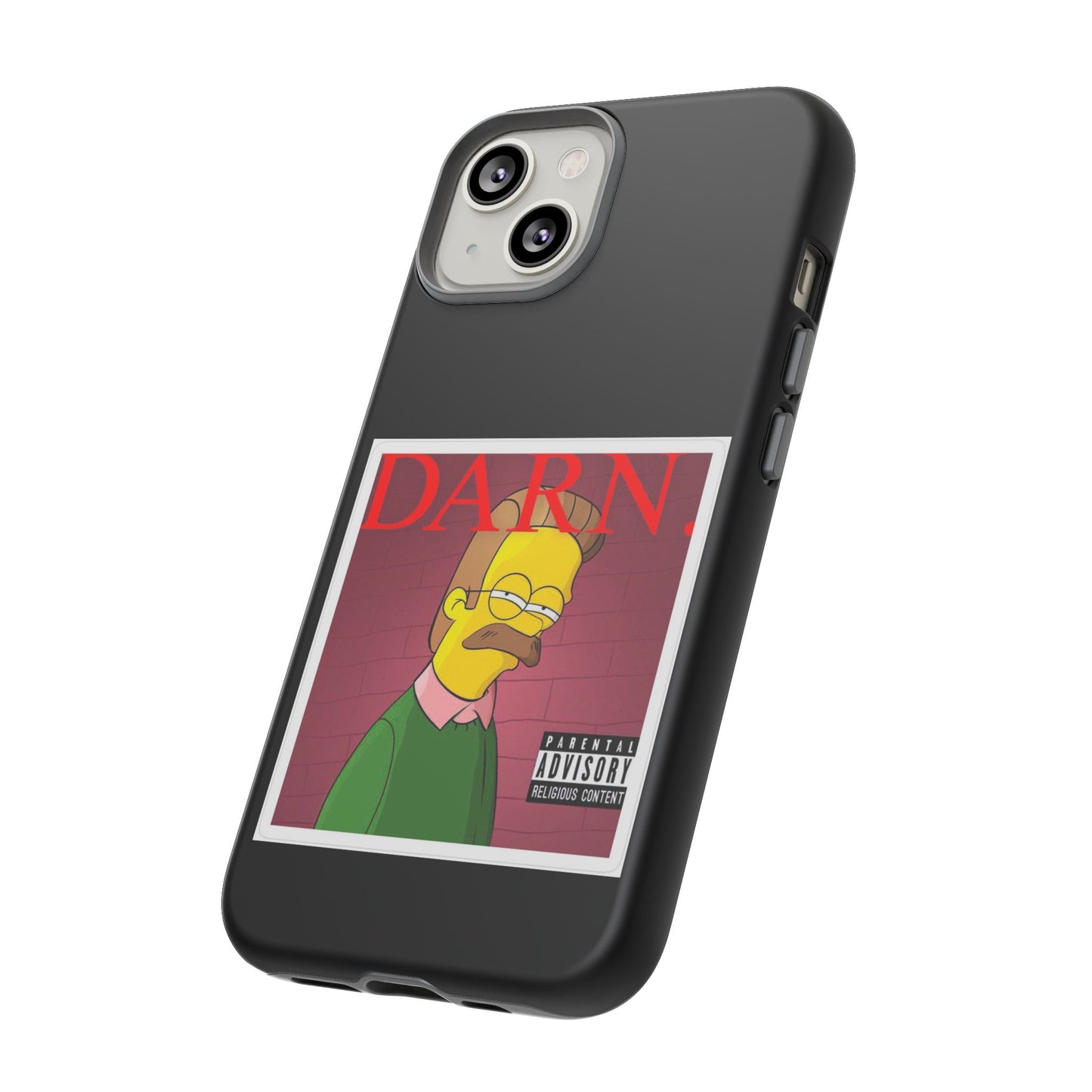 Kendrick Lamar X Simpsons "DARN" Ned Flanders Tough Phone Case – Funny Rap Mashup Cover for iPhone, Samsung, & More