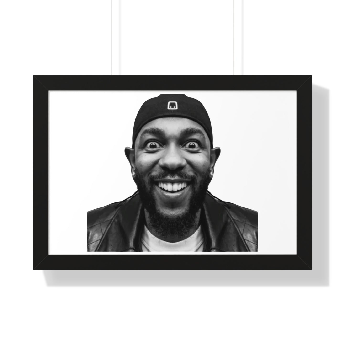 Kendrick Lamar Meme Face Mustard - Framed Poster