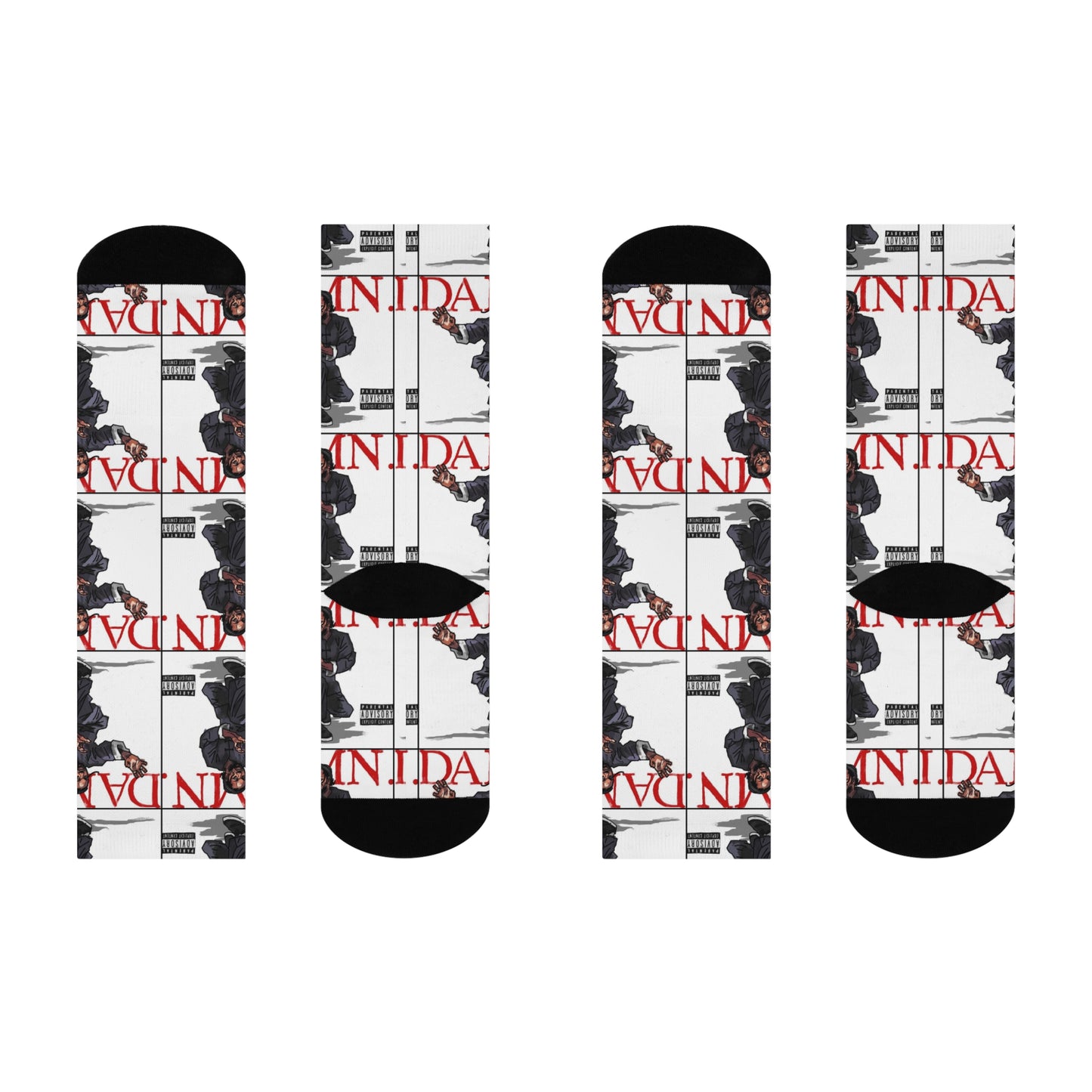 Kendrick Lamar “Kung Fu Kenny” DAMN Socks – Cushioned Crew, Hip-Hop Rap Fan Gift