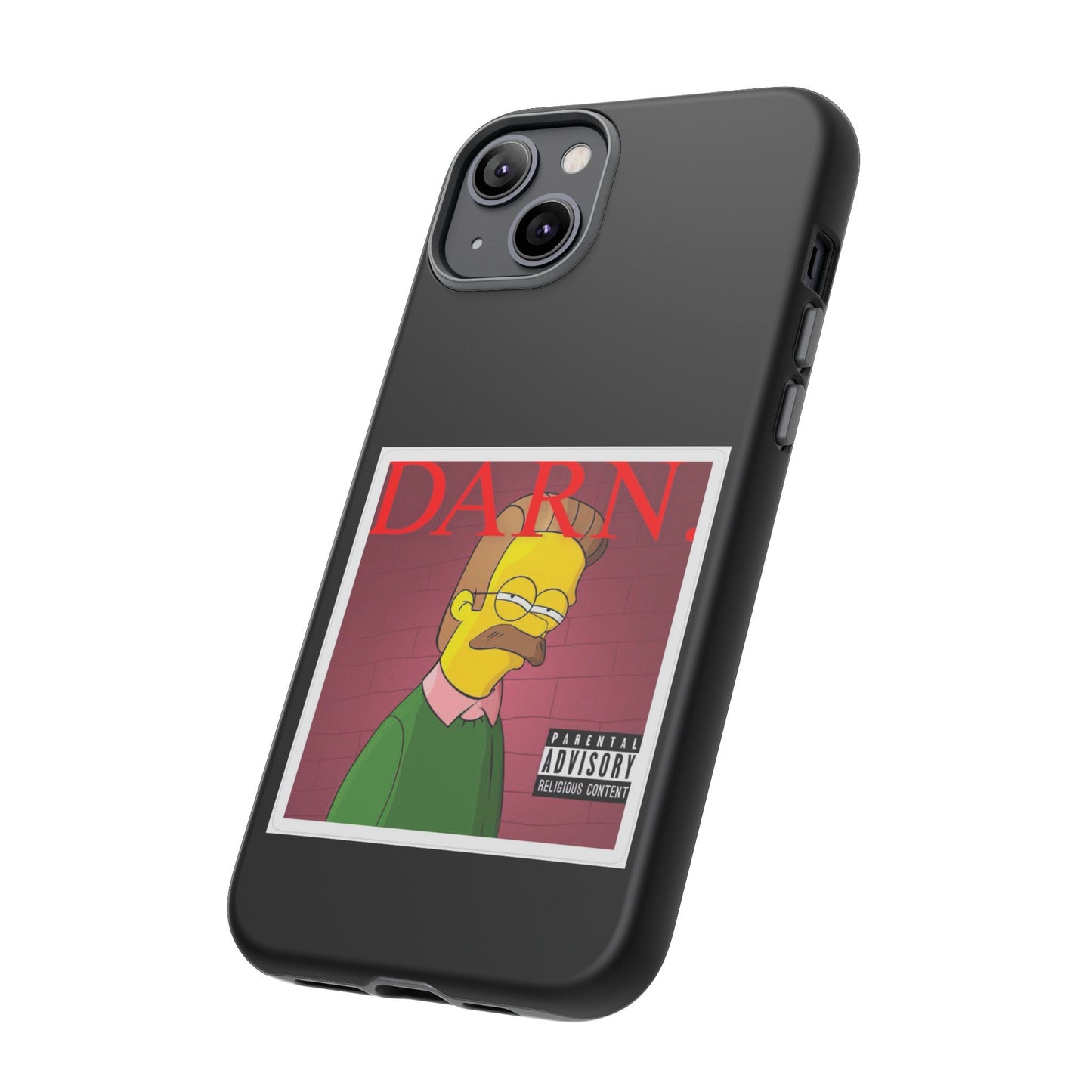 Kendrick Lamar X Simpsons "DARN" Ned Flanders Tough Phone Case – Funny Rap Mashup Cover for iPhone, Samsung, & More