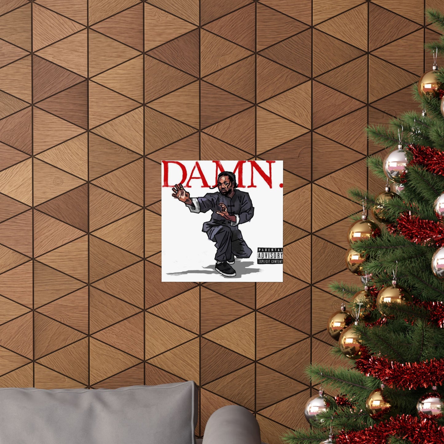 Kendrick Lamar "Kung Fu Kenny" DAMN Album - Matte Poster - Art Print – Hip Hop Matte Wall Decor – Rap Music Fan Gift