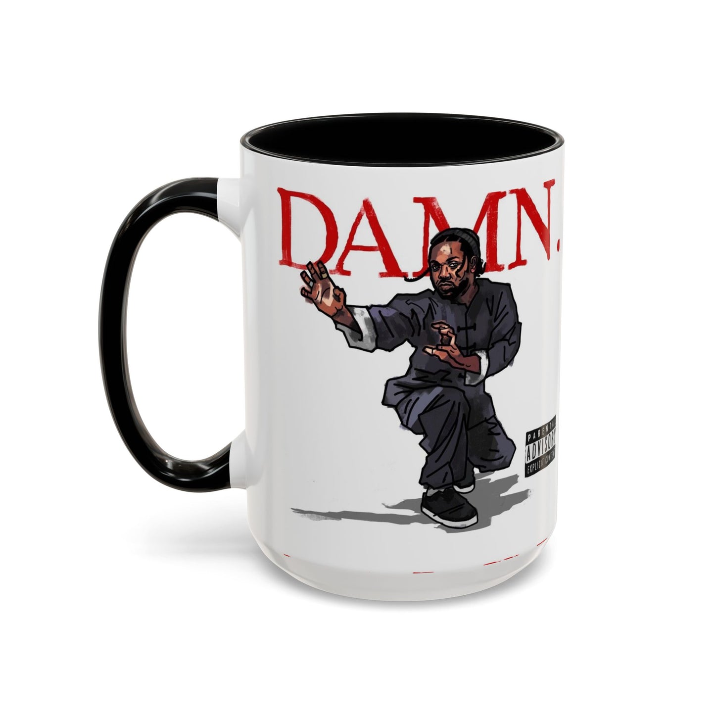 Kendrick Lamar “Kung Fu Kenny” DAMN Mug – Hip-Hop Coffee Cup, Artistic Fan Gift