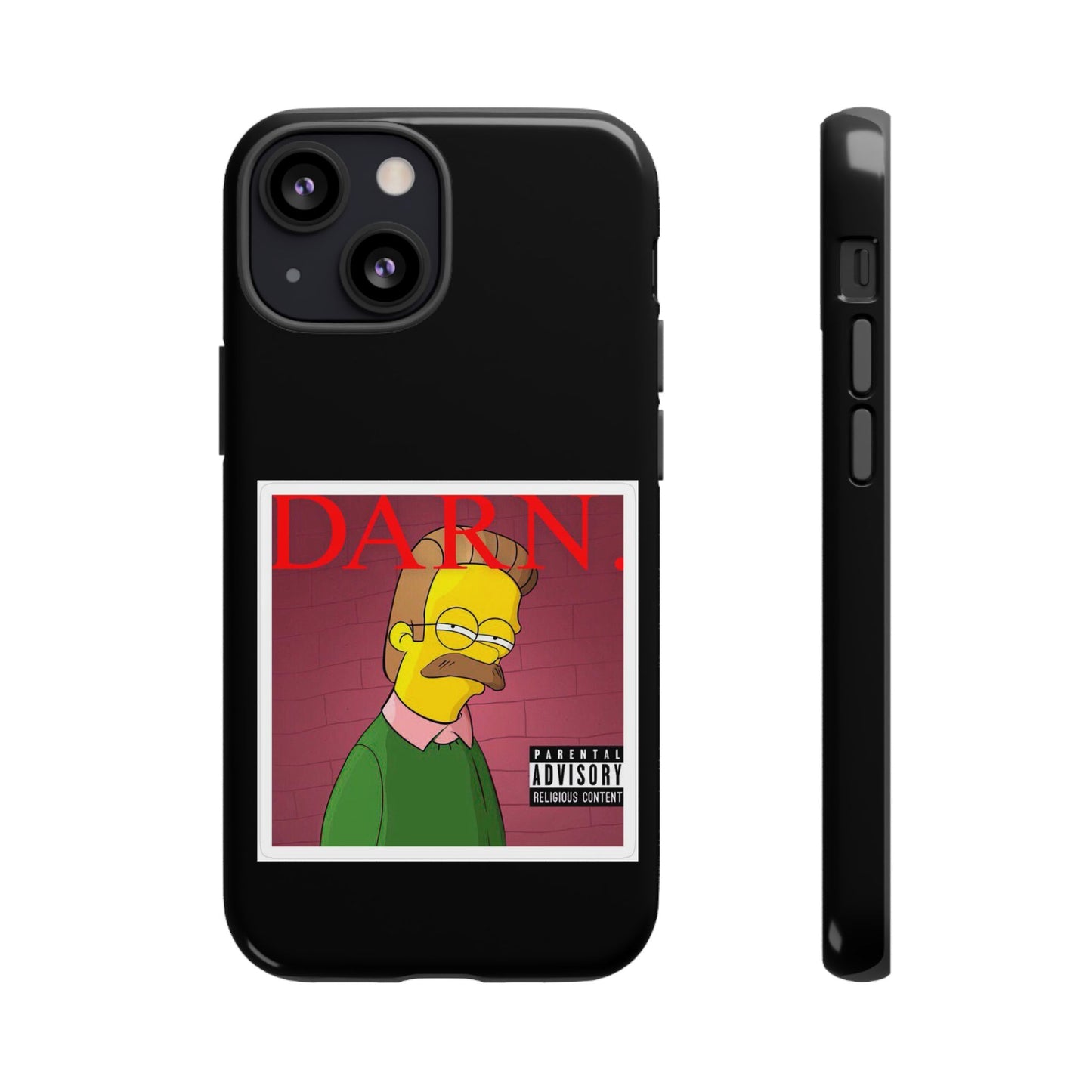 Kendrick Lamar X Simpsons "DARN" Ned Flanders Tough Phone Case – Funny Rap Mashup Cover for iPhone, Samsung, & More